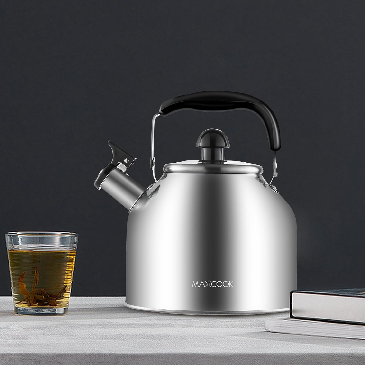 MAXCOOK Stainless Steel Whistling Tea Kettle Boiling Water