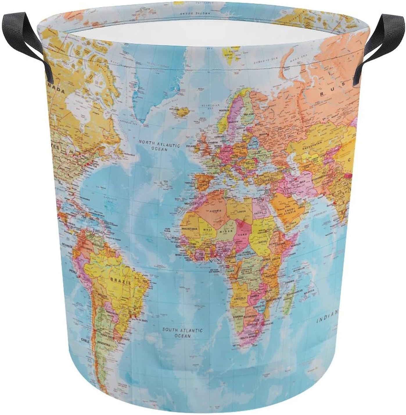 MEIKKO Map of The World Laundry Basket