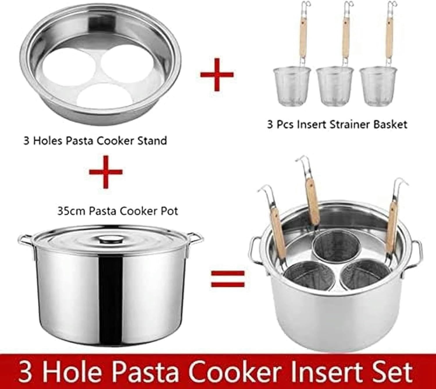 Enhance Your Cooking Experience with the DAOUXIAOSP 3-Pasta Cooker Set