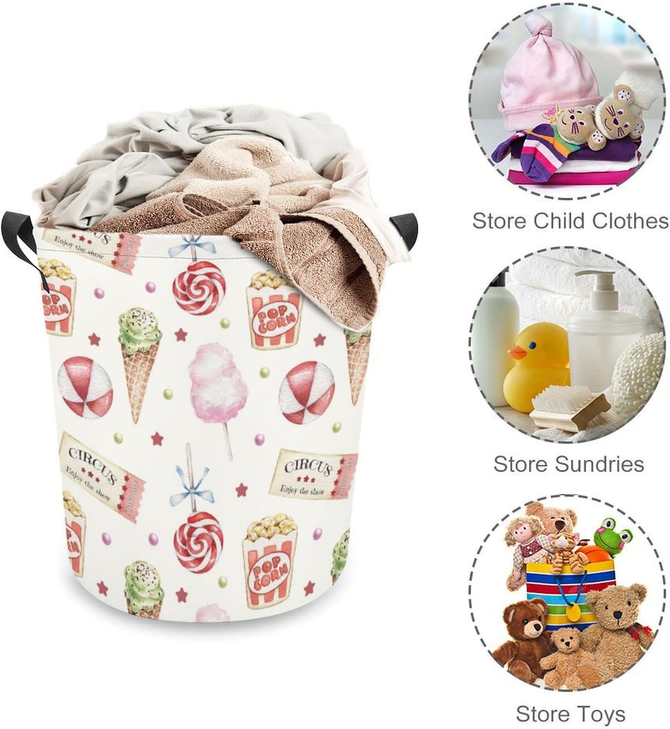 Ice Cream Circus Ice Cream S Collapsible Laundry H