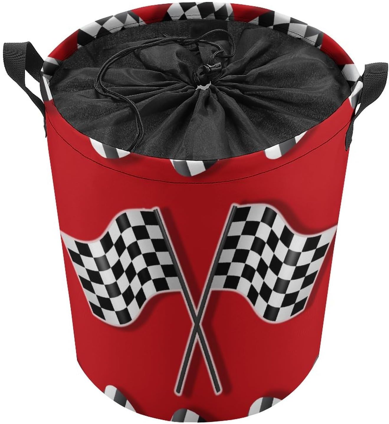 Fun Racecar Theme Laundry Hamper for Home or Travel Use