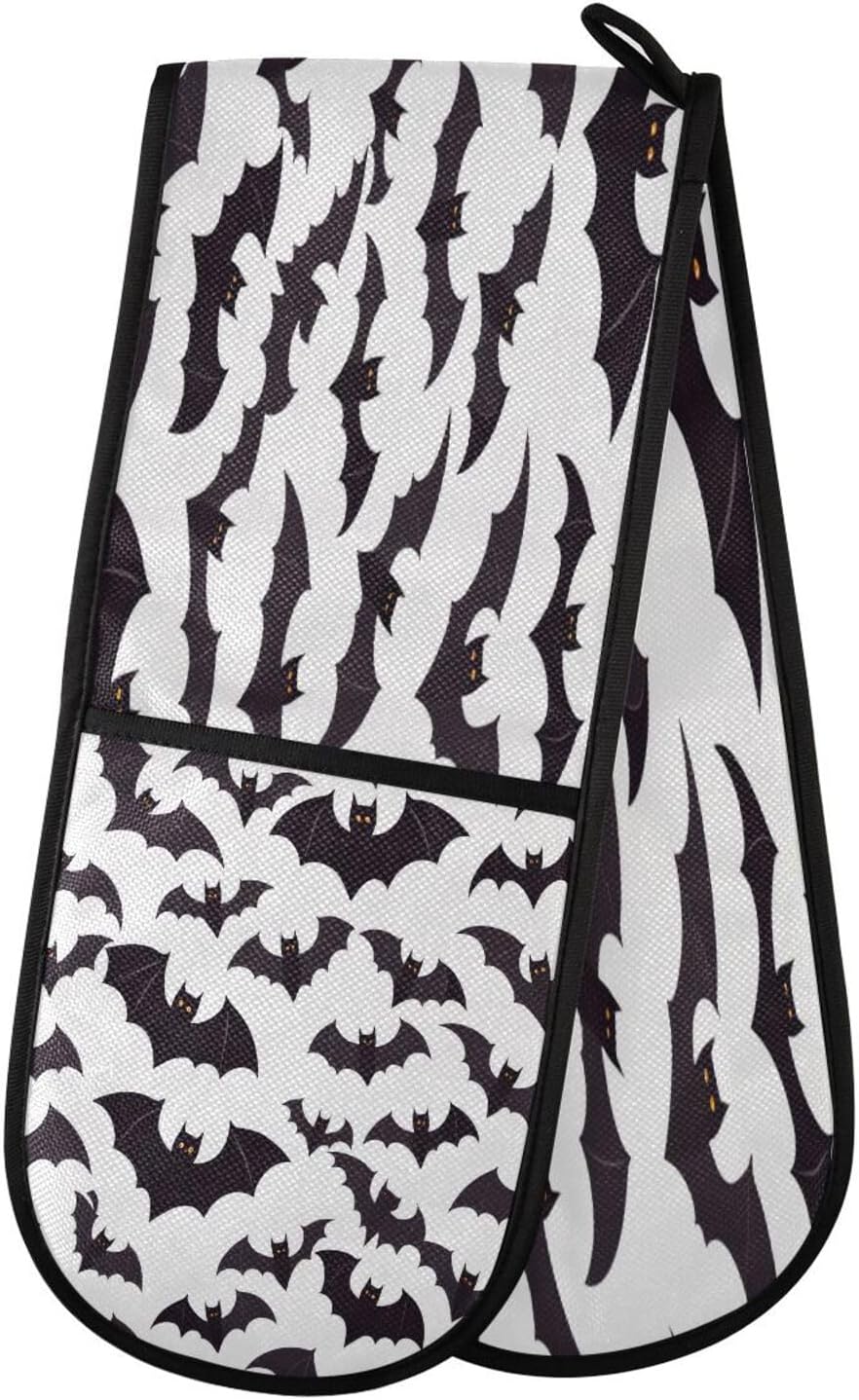 Halloween Long Double Oven Mitts Heat Resistant Comfortable