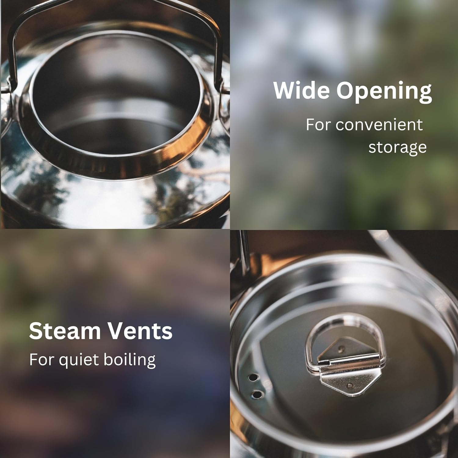 10TO6 Picks Camping Kettle for Efficient Boiling 12L Capacity Stainless Steel