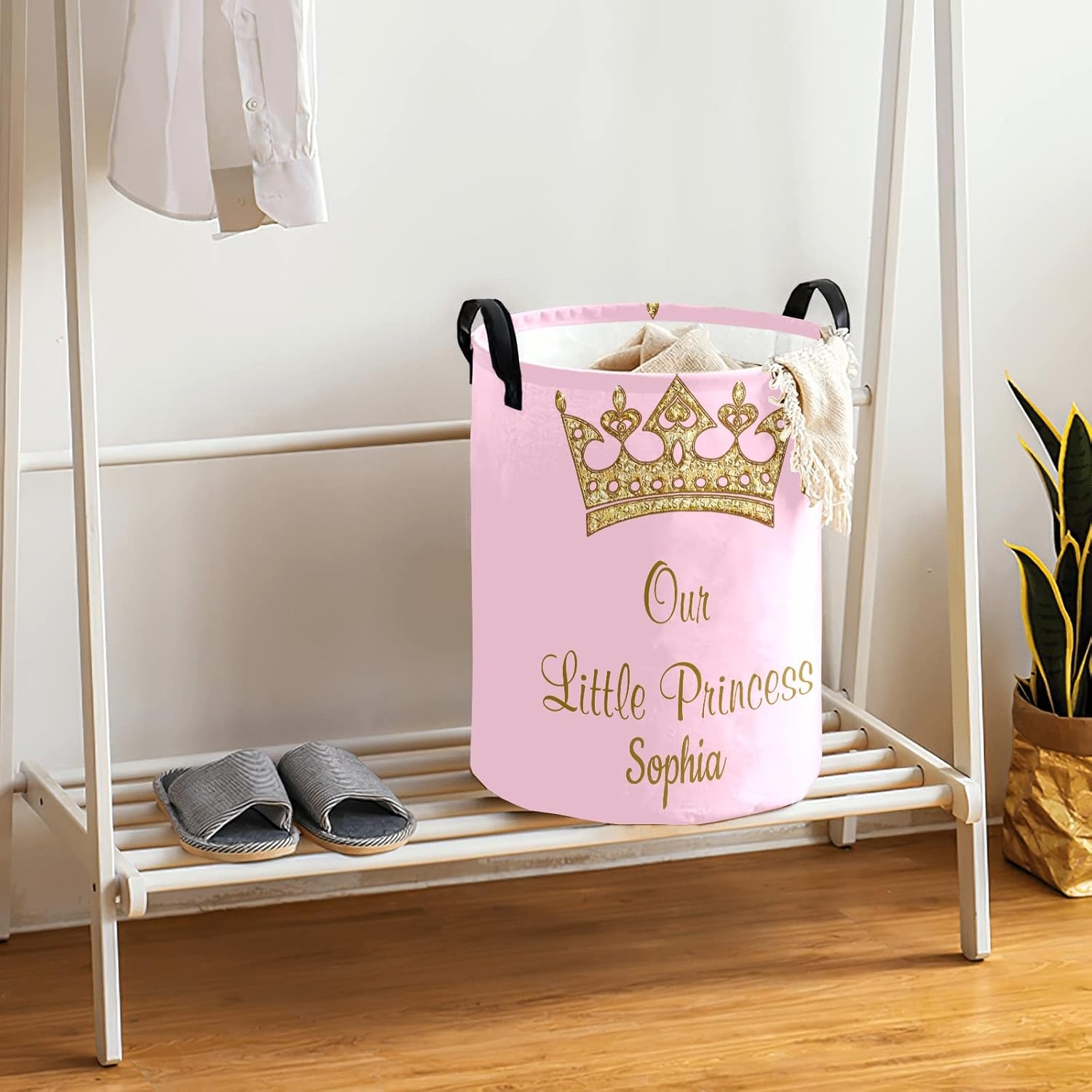 Our Little Princess Large Storage Laundry Basket Handle Included