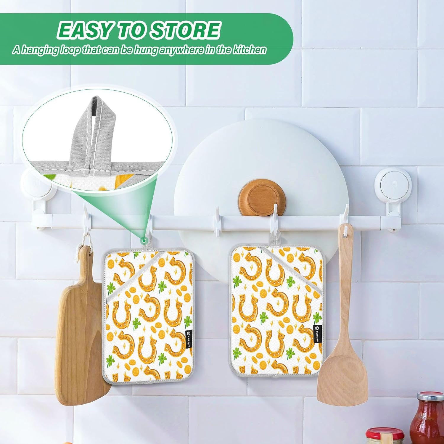 Safe Heat-Resistant Oven Mitt Potholders 18x25cm
