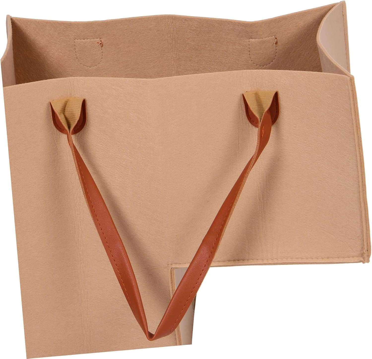 Golden Felt Folding Laundry Hamper for Stairs Efficient Clothes Organizer Basket