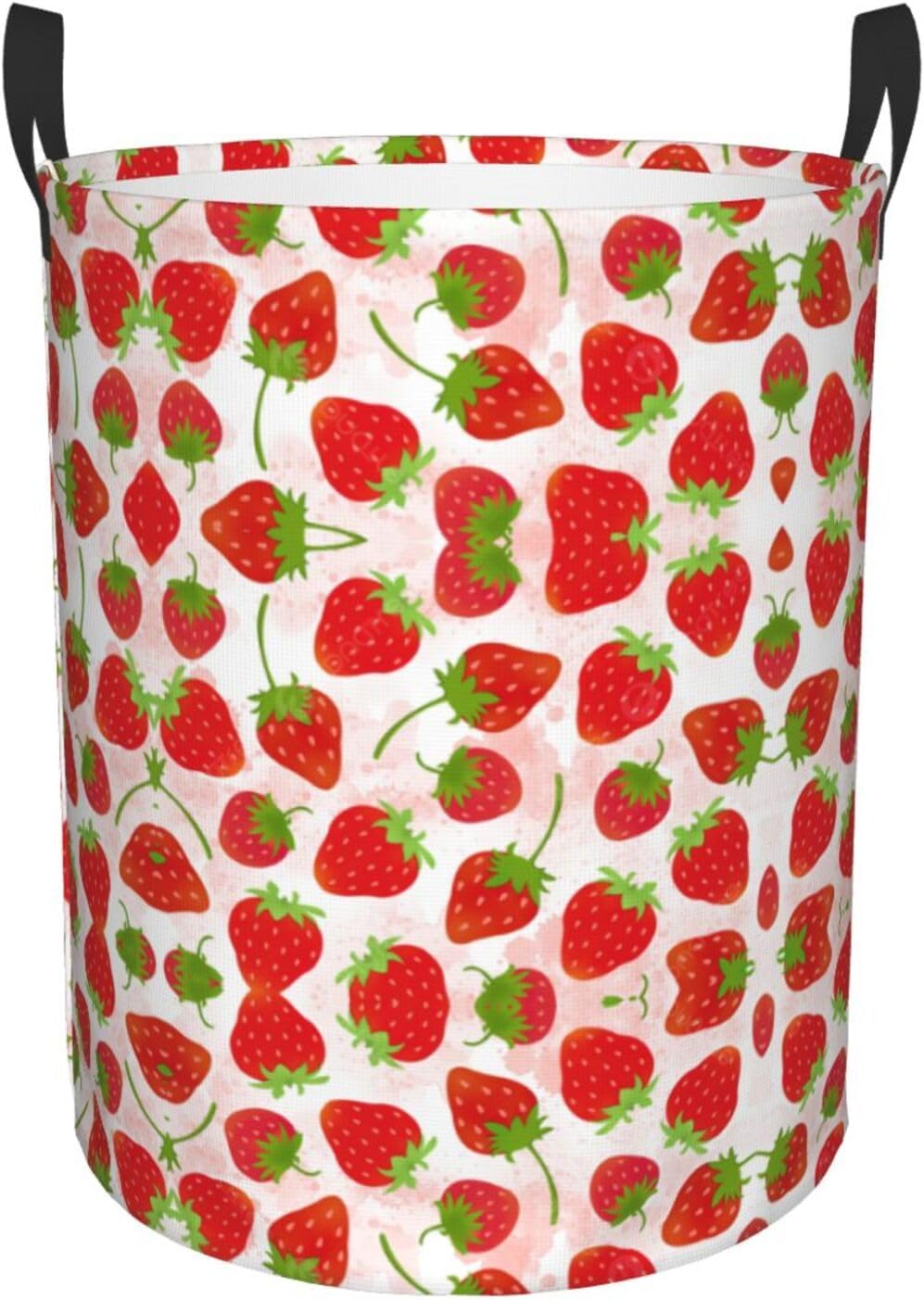 Strawberry Circular Hamper Stylish Storage Solution for Laundry