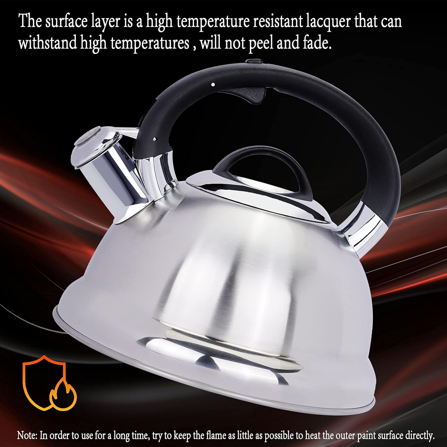 25 Quart Ergonomic Whistling Tea Kettle
