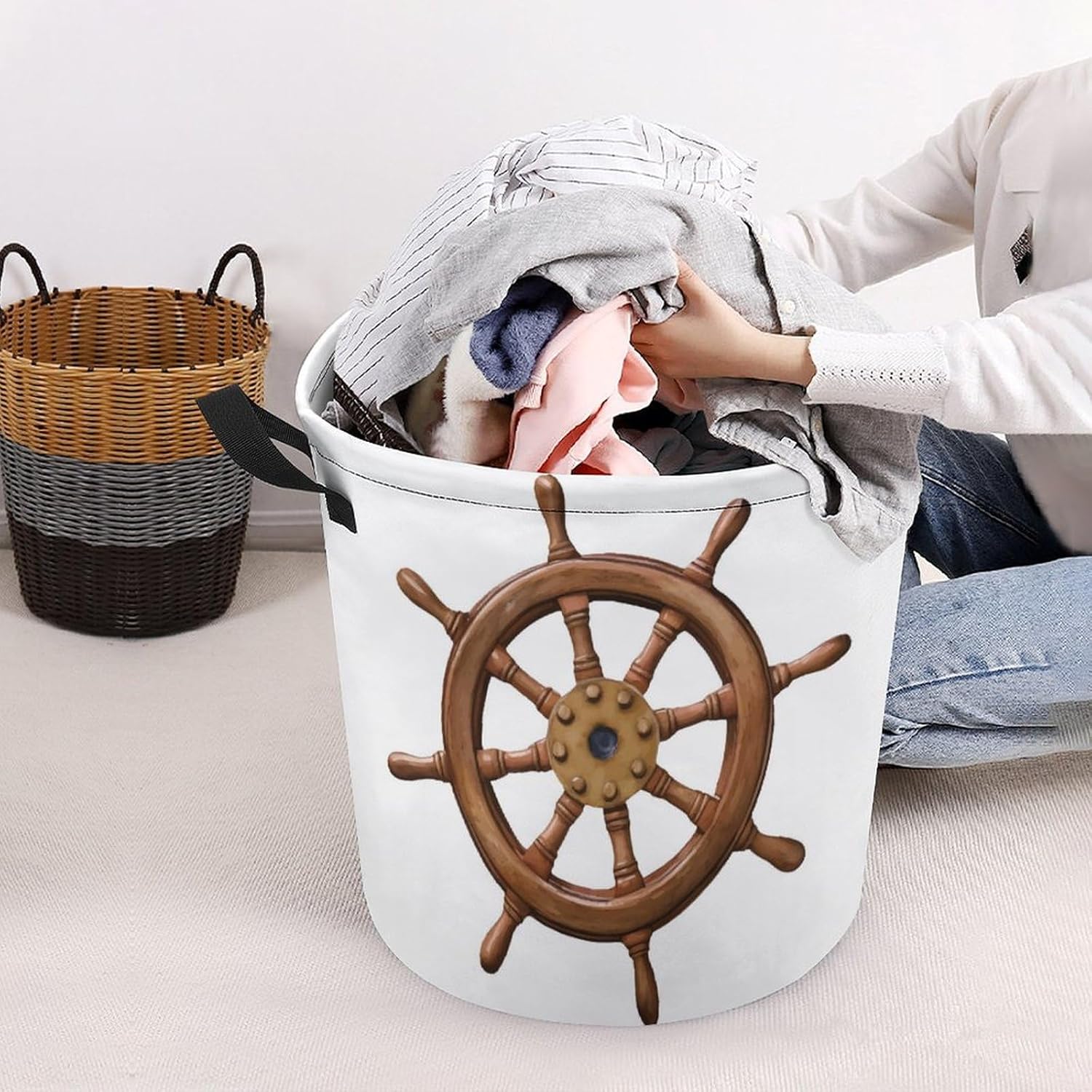 Exceptional Boat Steer Style Laundry Hamper