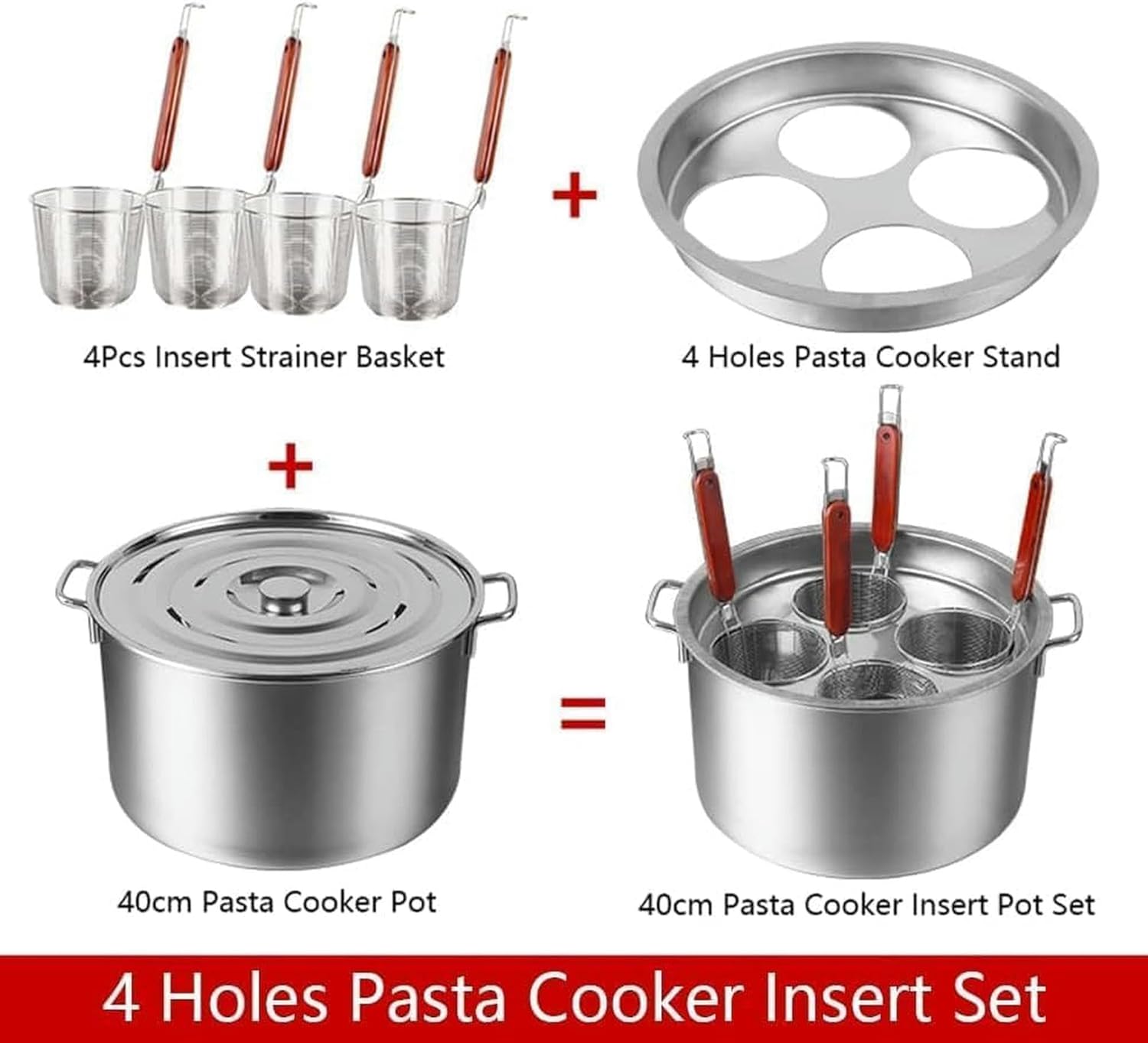 BTURYT Stainless Steel Pasta Cooker Set
