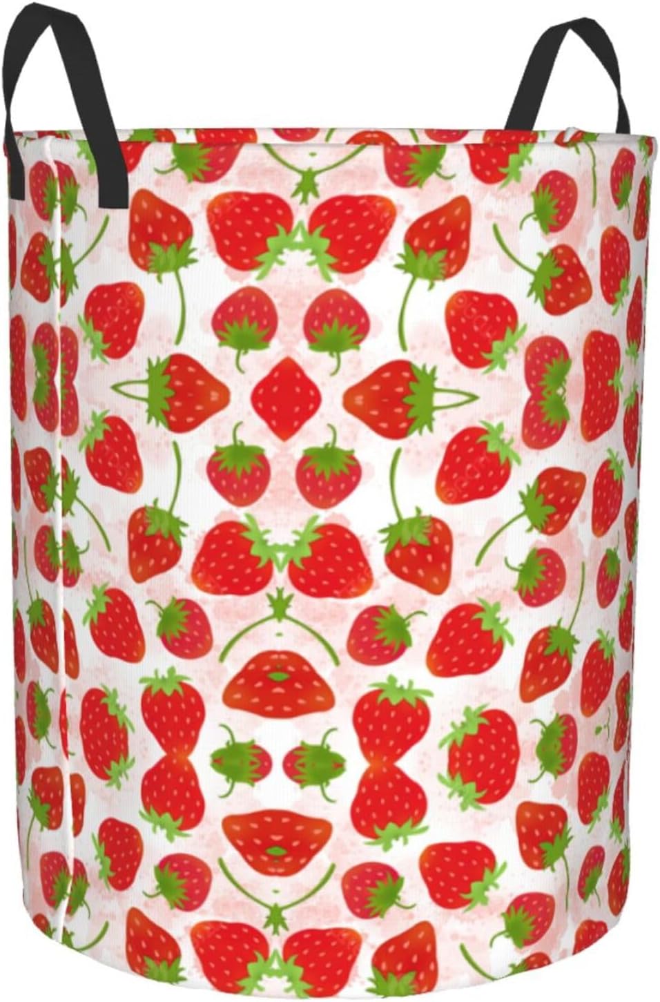 Strawberry Circular Hamper Stylish Storage Solution for Laundry