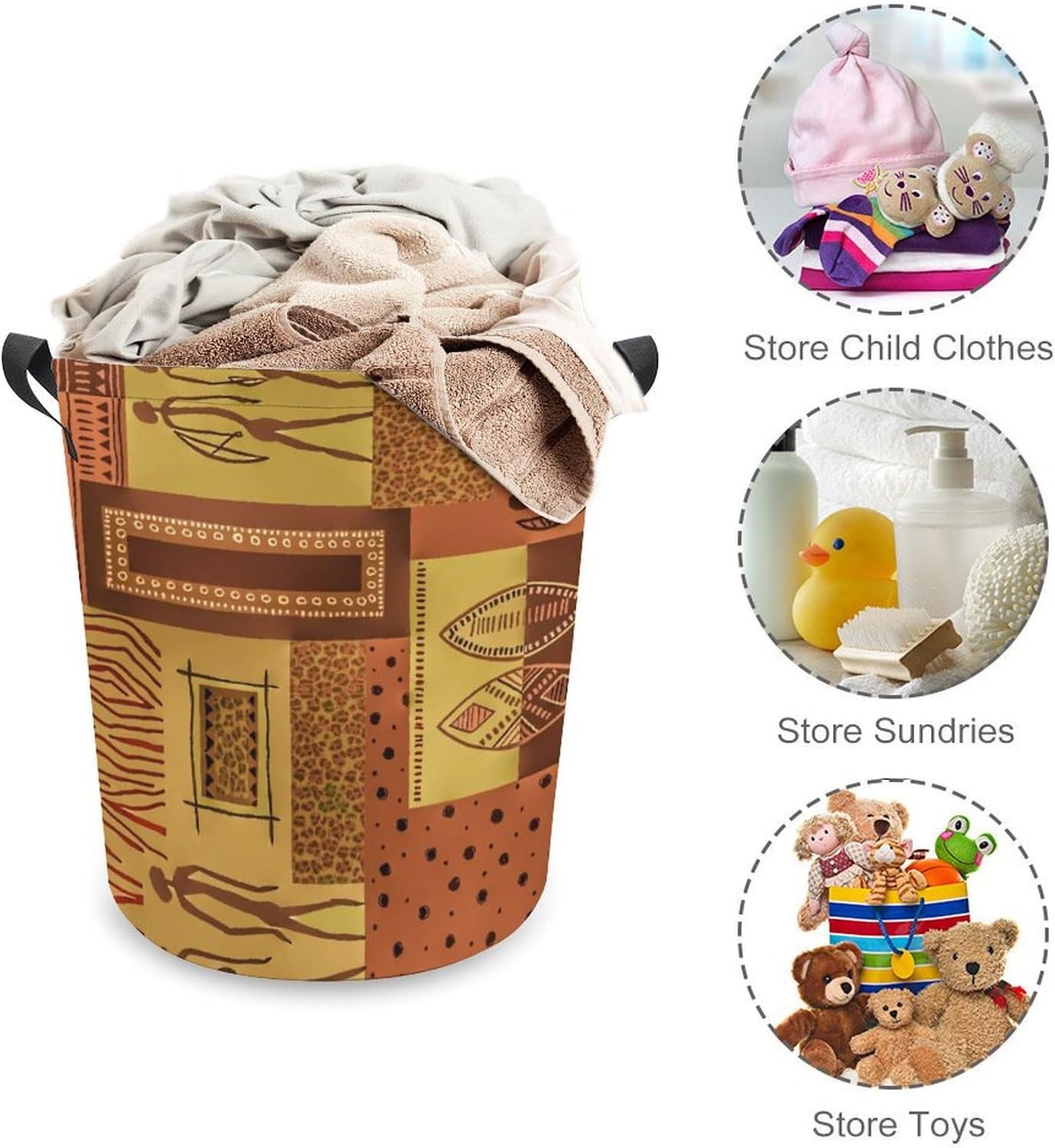 Geometric Pattern Collapsible Laundry Hamper
