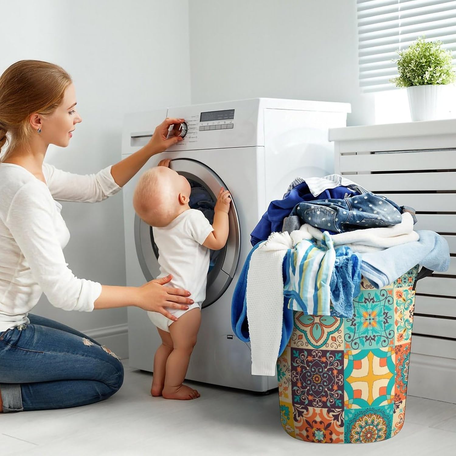 Colorful Collapsible Laundry Hamper