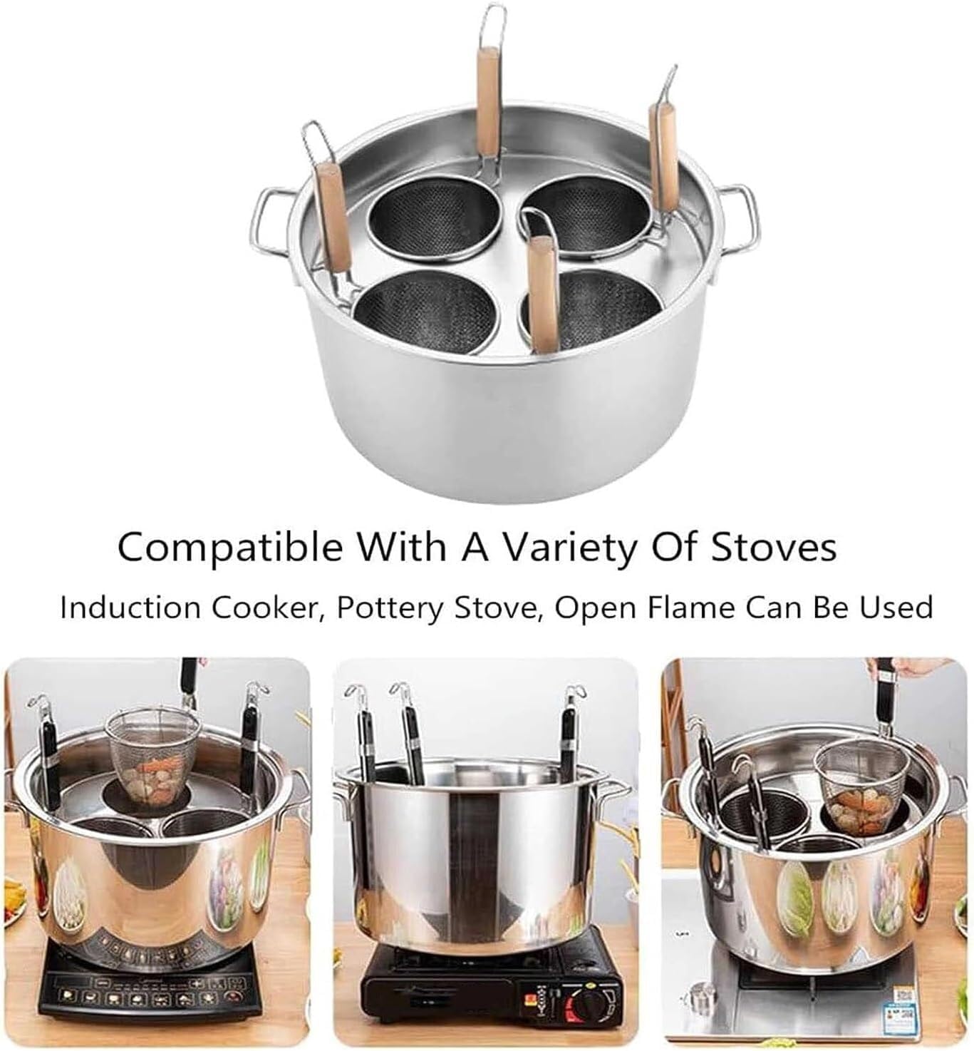 Stainless Steel Cooking Pot Set for Home and Restaurant