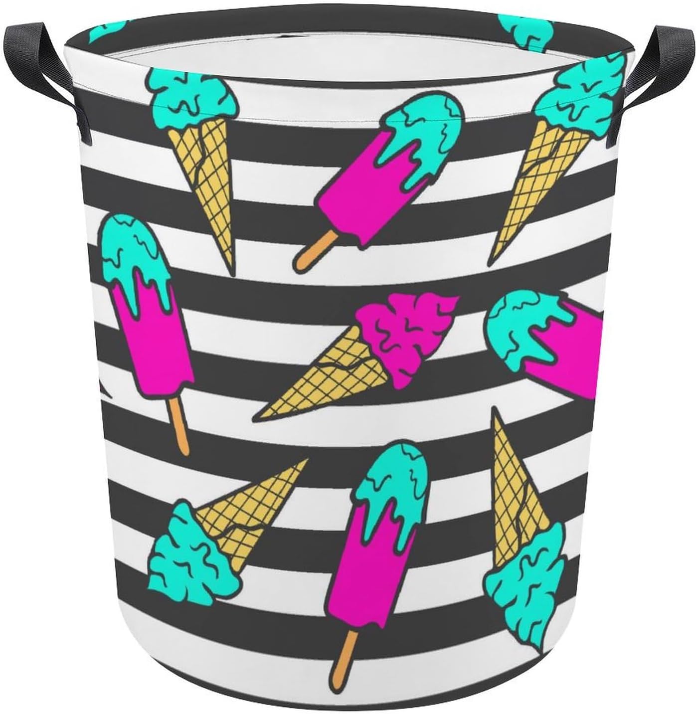 MEIKKO Colorful Ice Cream Summer Laundry Hamper