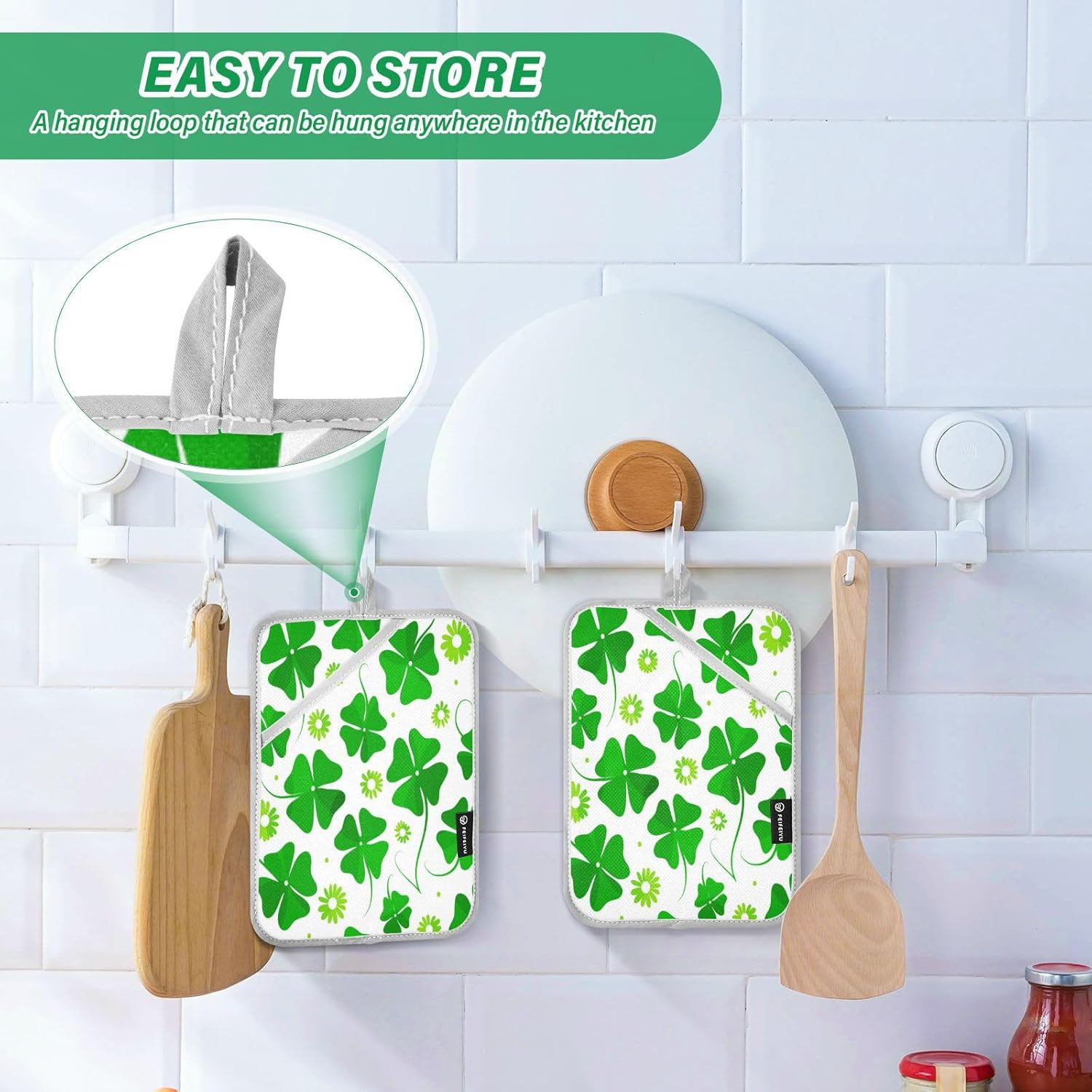 Kcldeci Spring Green 2-Pack Pot Holder Set
