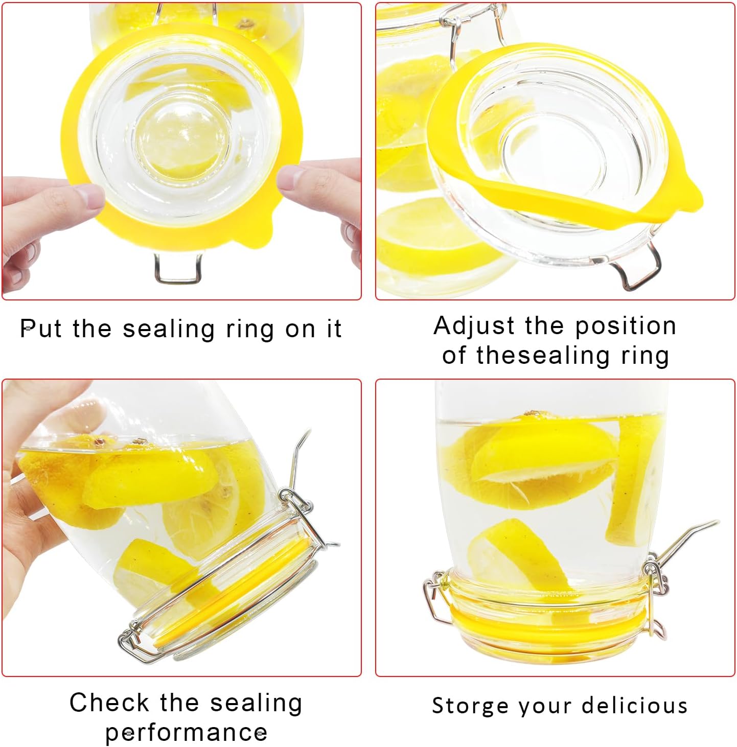 12-Piece Silicone Replacement Ggments for Mason Jars Airtight Canning Seals