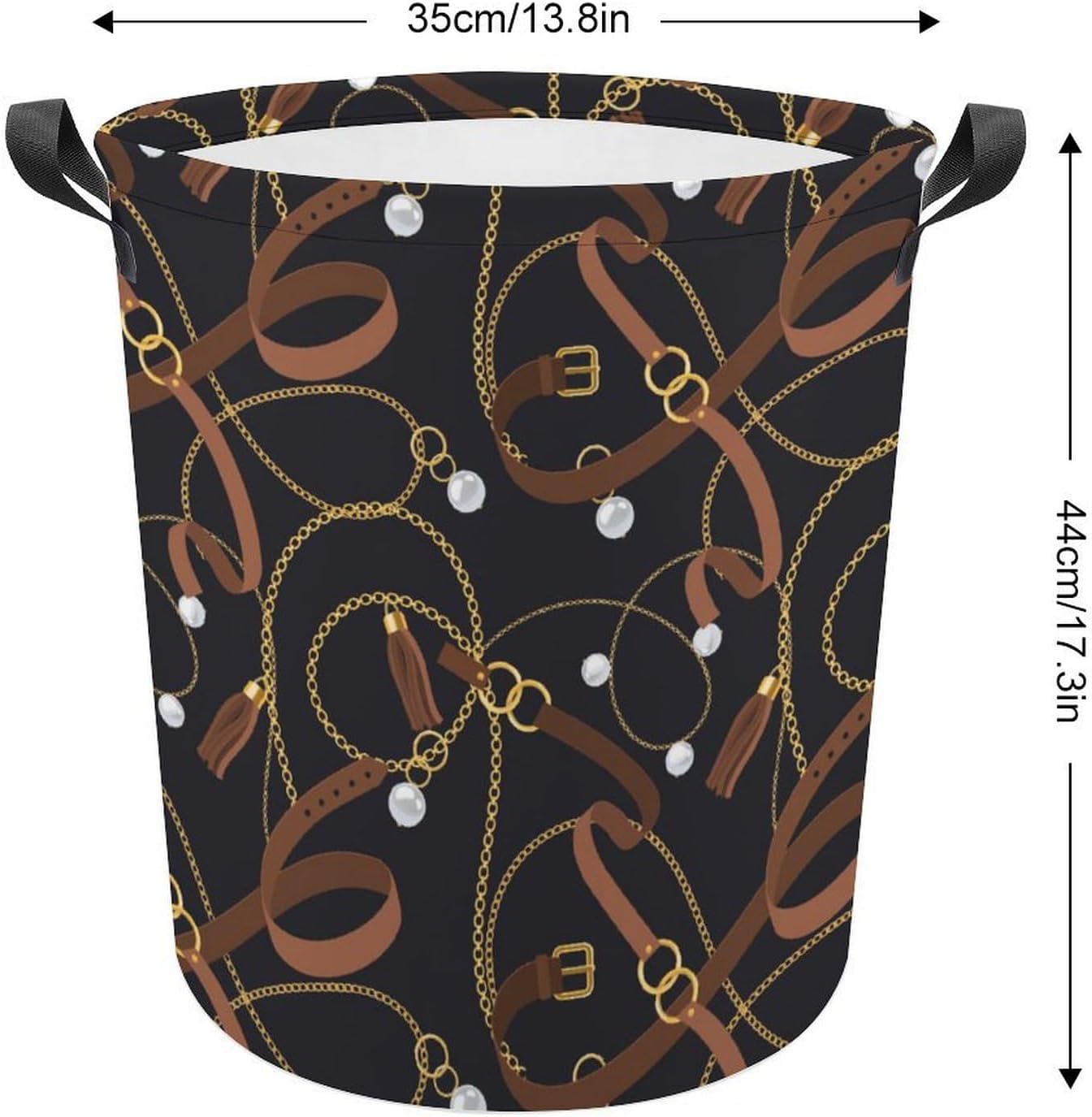 Meiko Gold Chains And Pendants Laundry Hamper Waterproof Unique Design