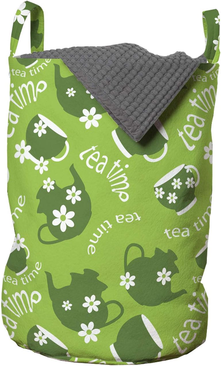 Ambesonne Tea Party Laundry Hamper