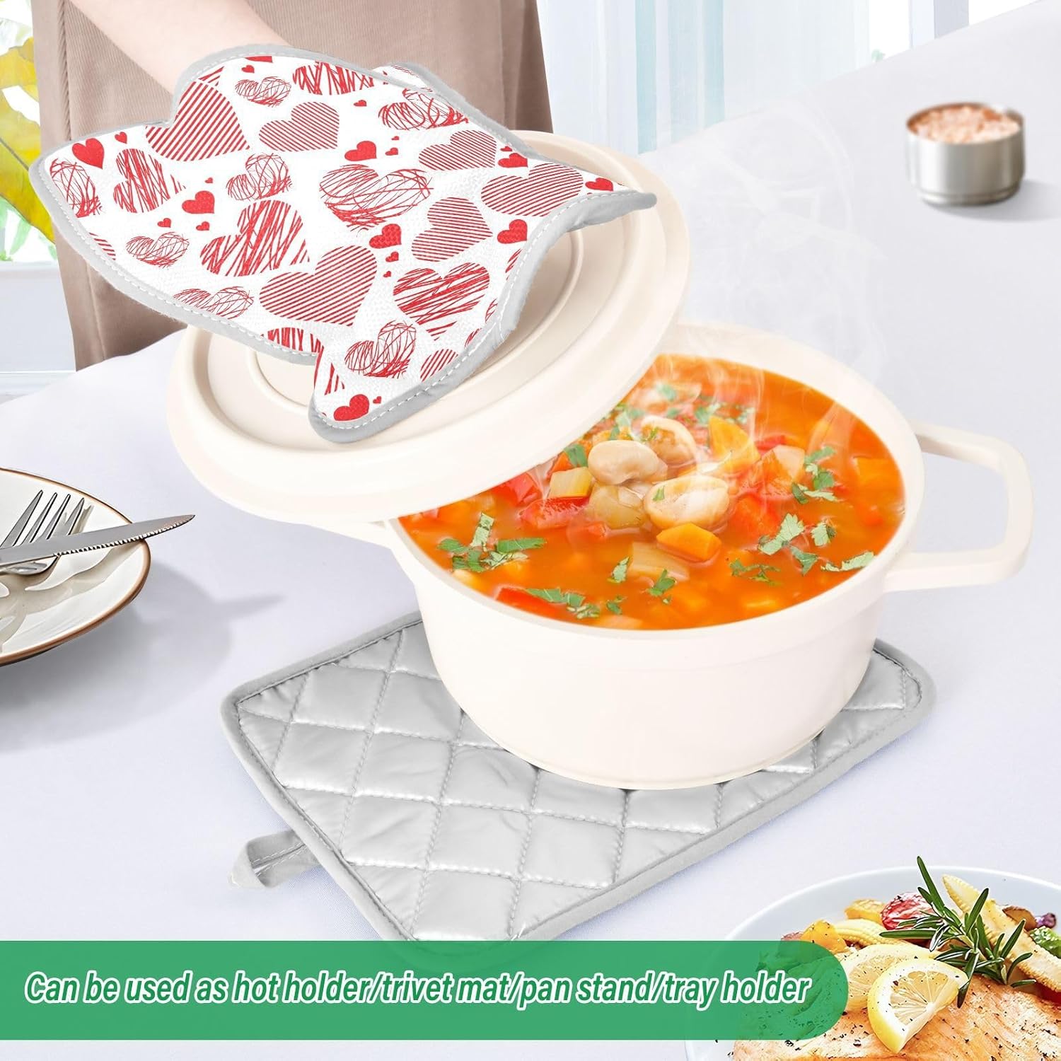 Kcldeci Heat Resistant Pot Holder Set