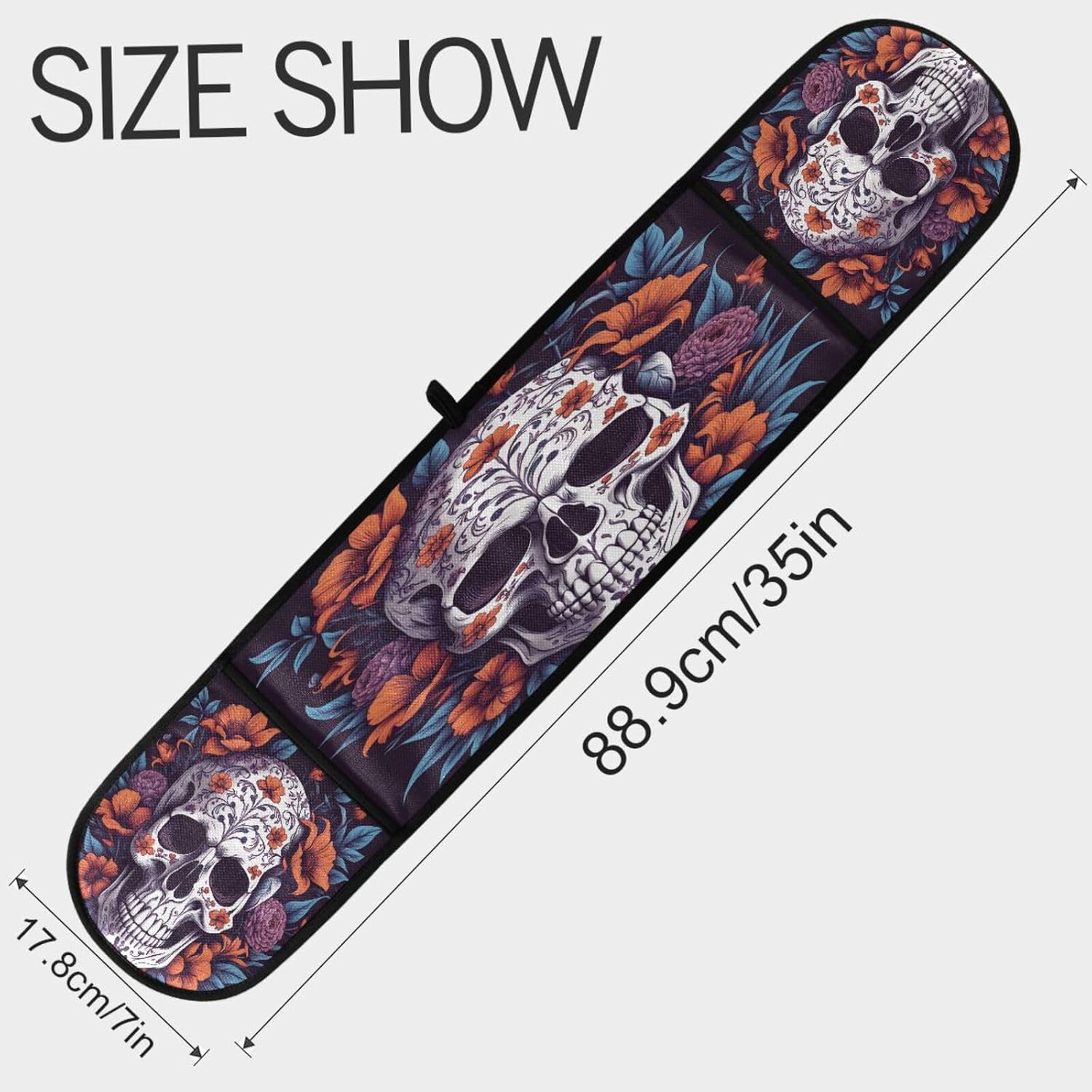 Quteprint Halloween Floral Skull Skeleton Oven Mitts
