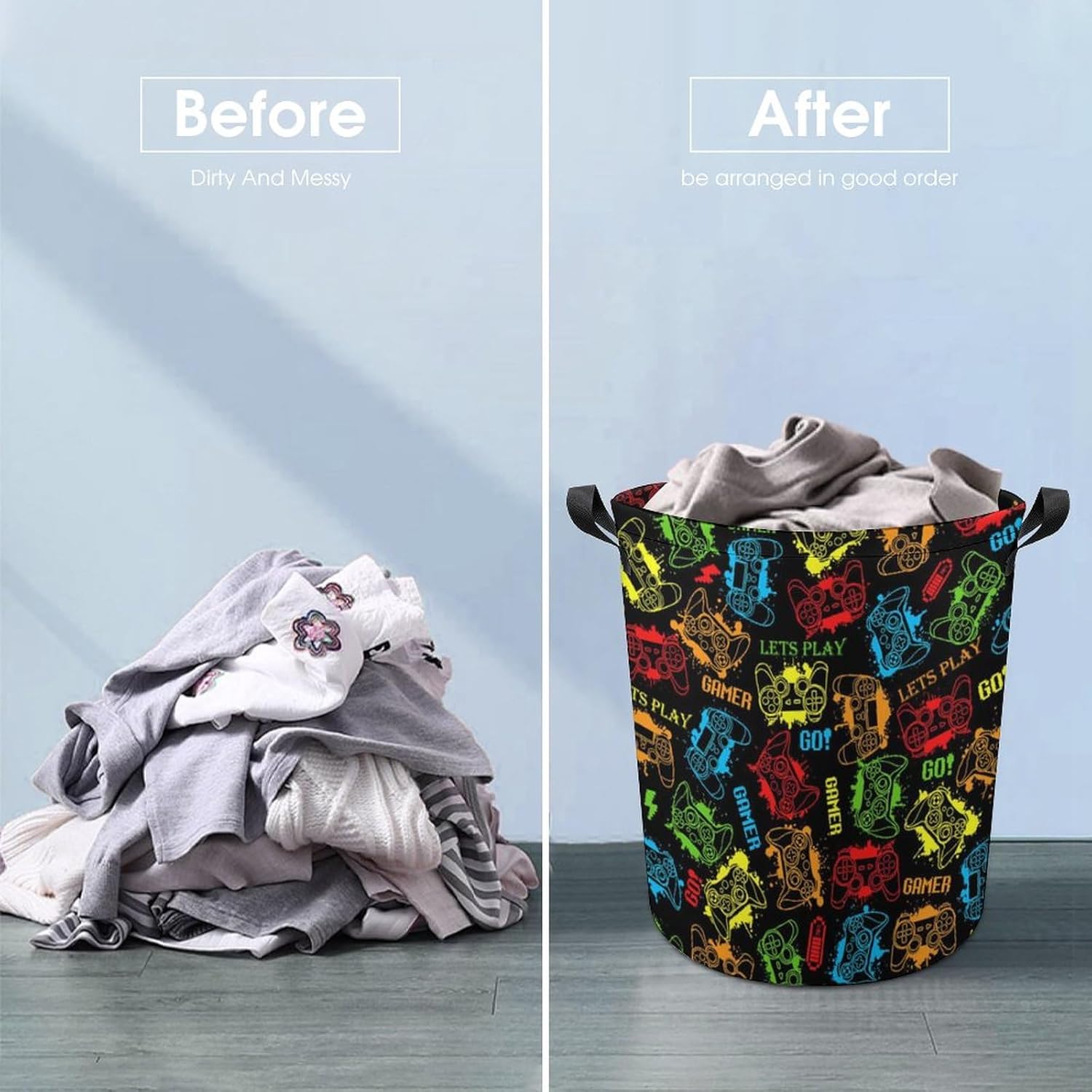 Game Theme Laundry Basket for Gamers