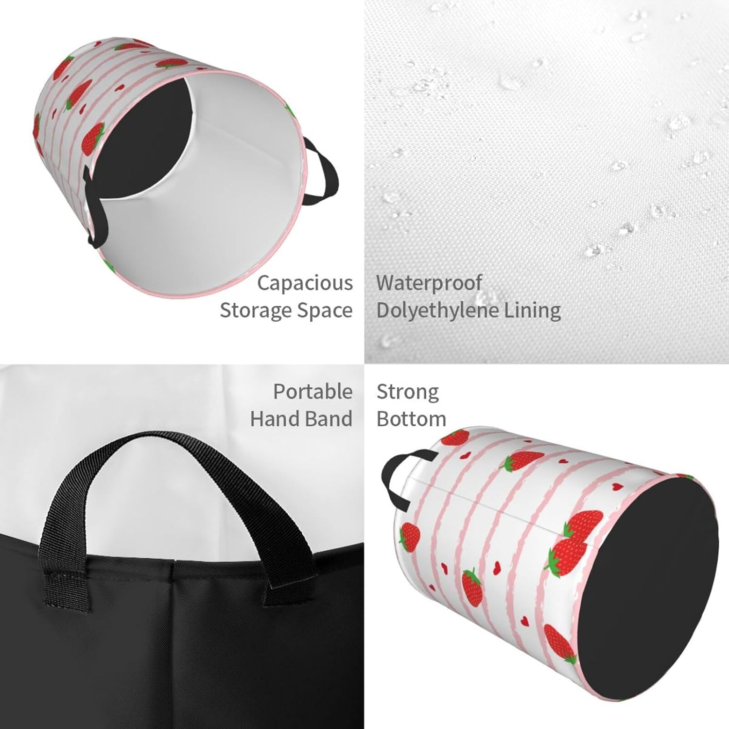 Laundry Basket Love Oxford Cloth Collapsible Laundry Hamper