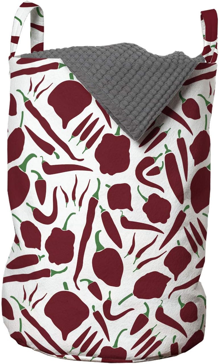 Ambesonne Kitchen Design Hamper Basket Non-Woven Laundry Organizer