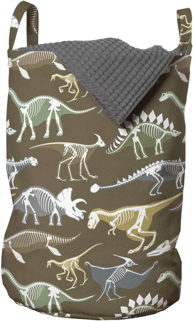 Dinosaur-Printed Laundry Basket