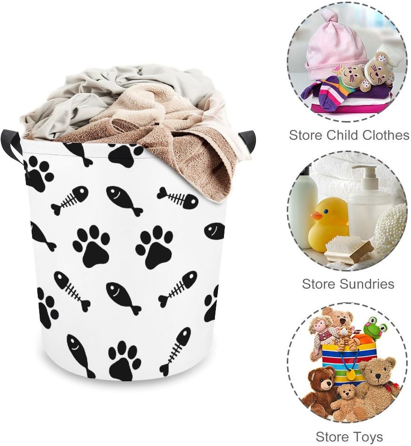 Water-Resistant Collapsible Laundry Basket for Families Students