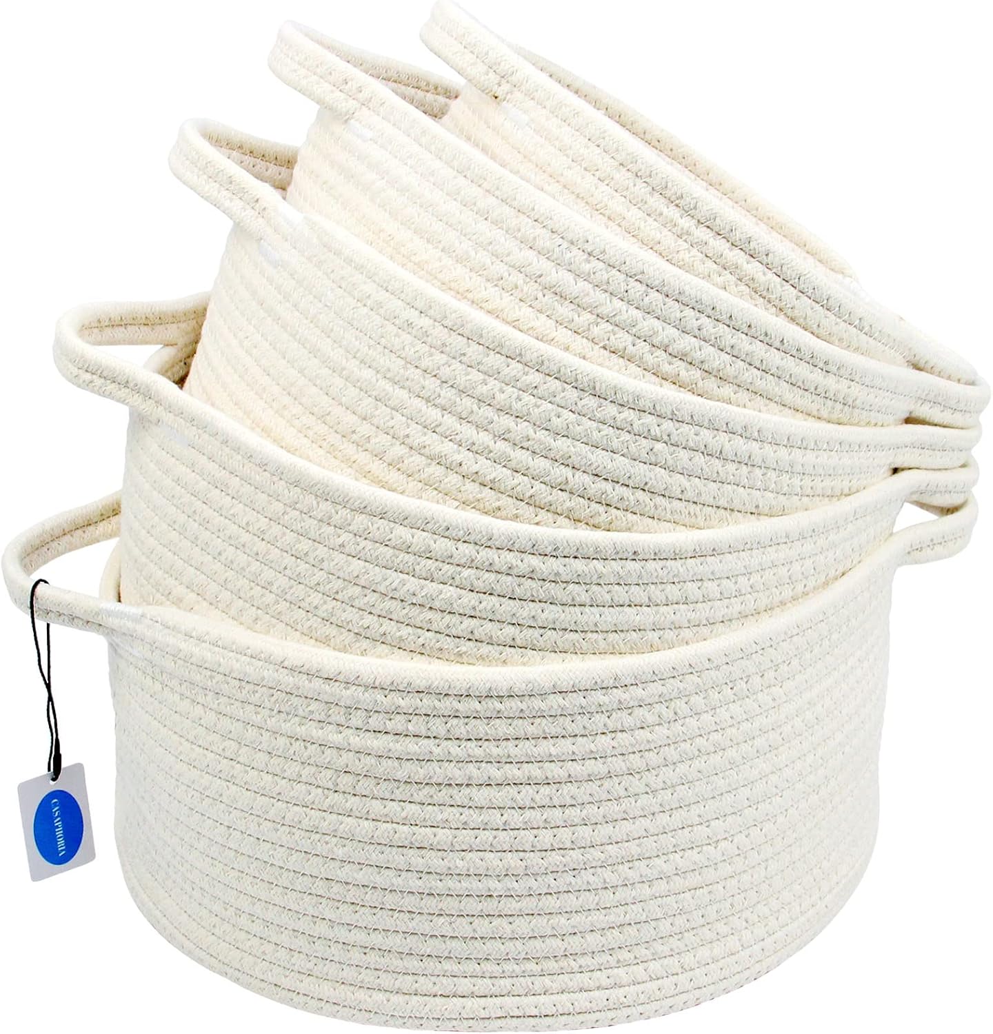 Casaphoria 5-Piece Cotton Rope Storage Baskets