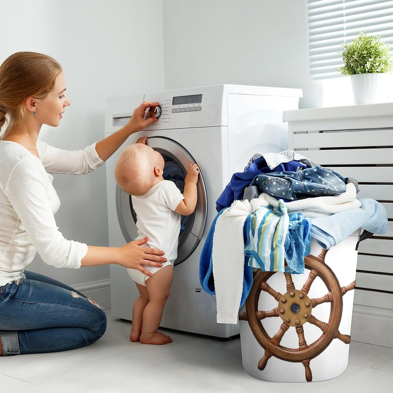 Exceptional Boat Steer Style Laundry Hamper