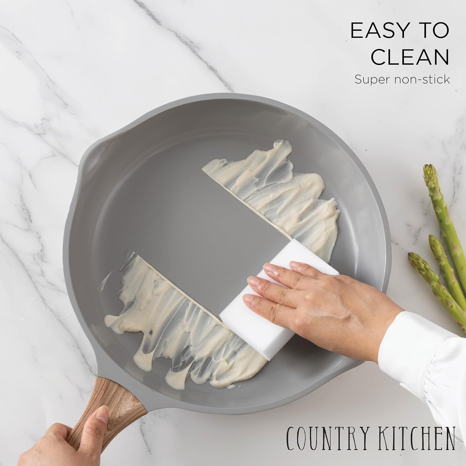 Country Kitchen Nonstick Pots and Pans Set 14-Piece