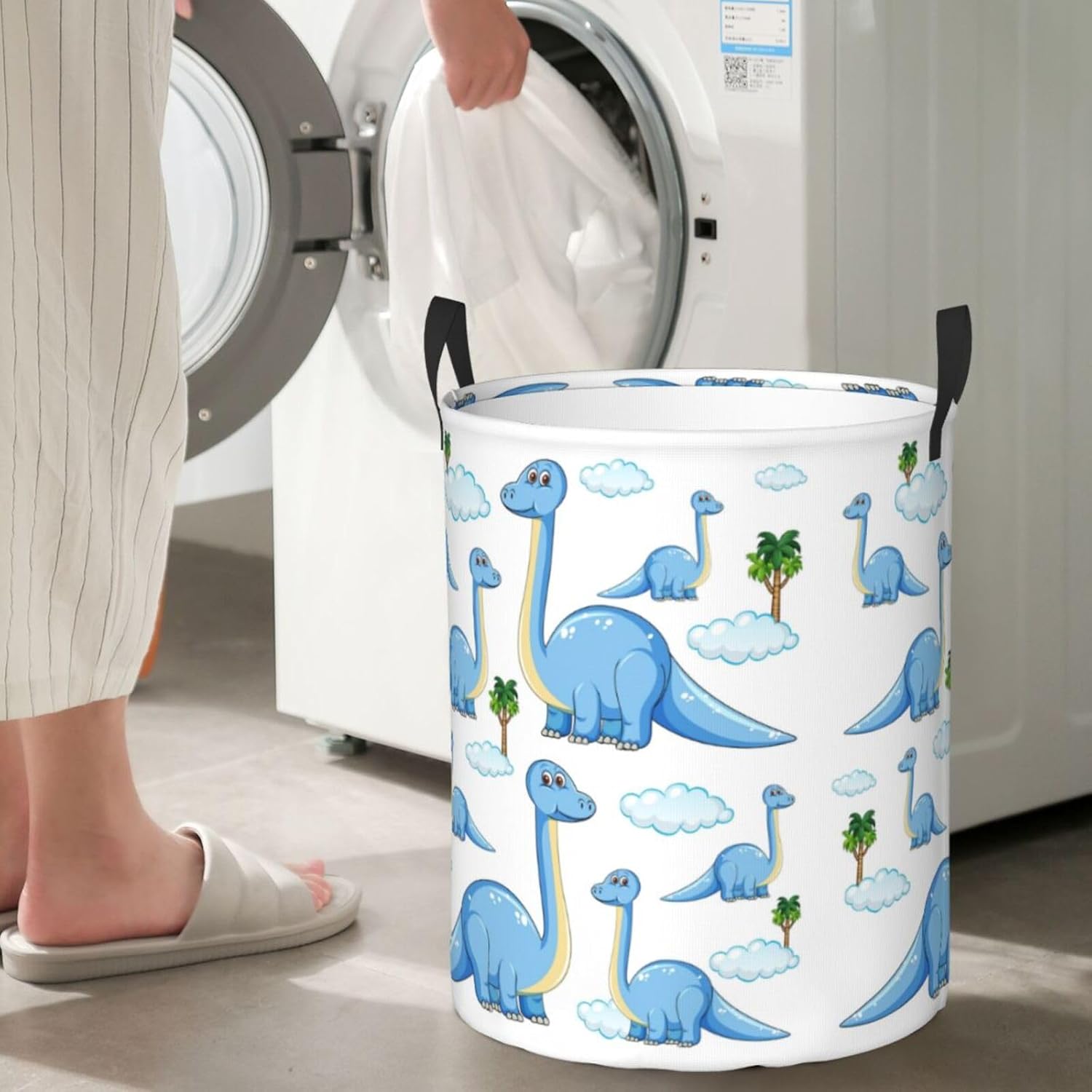 Dinosaur Laundry Hamper Collapsible with Handles