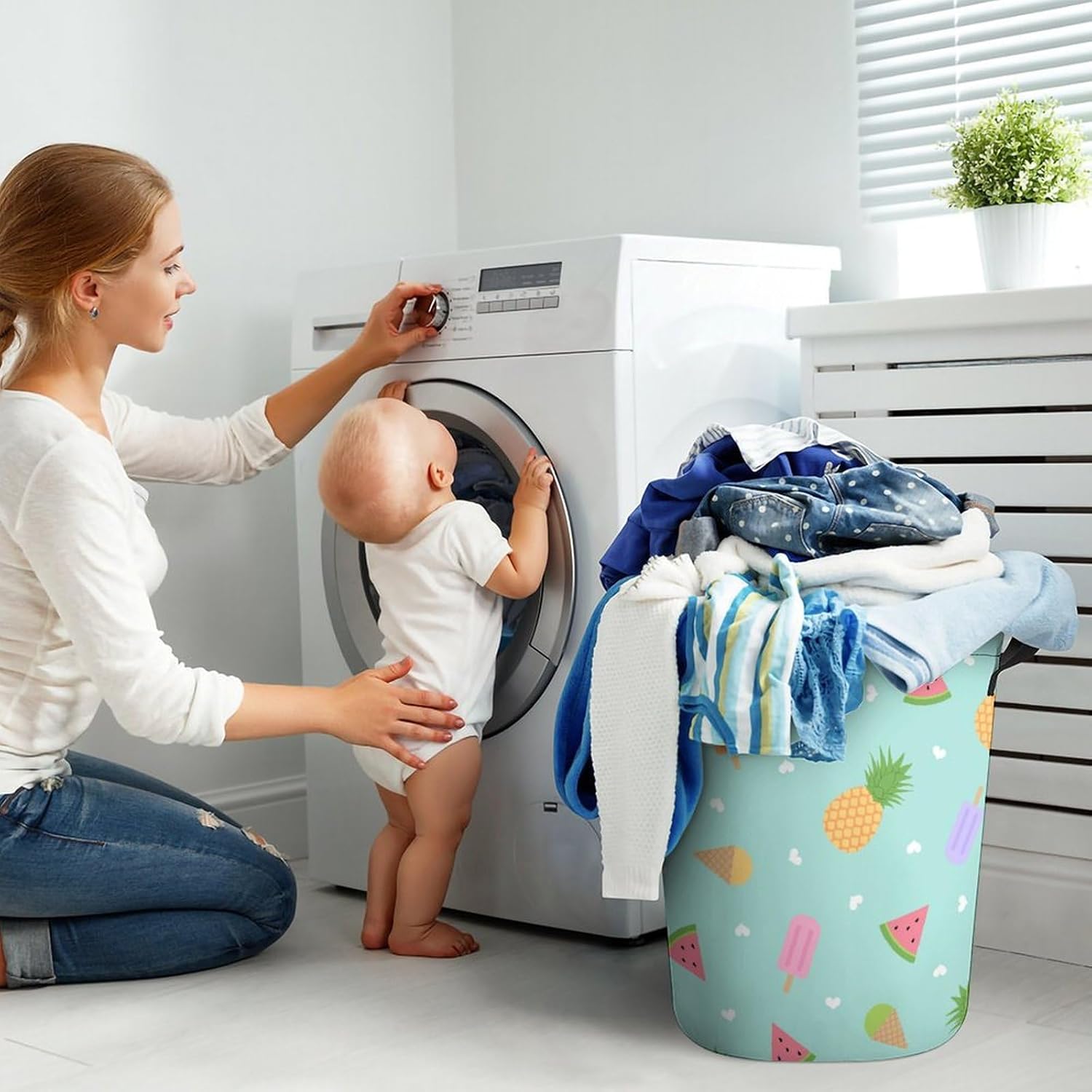 Summertime Magic MEIKKO Fruit-Themed Waterproof Laundry Hamper