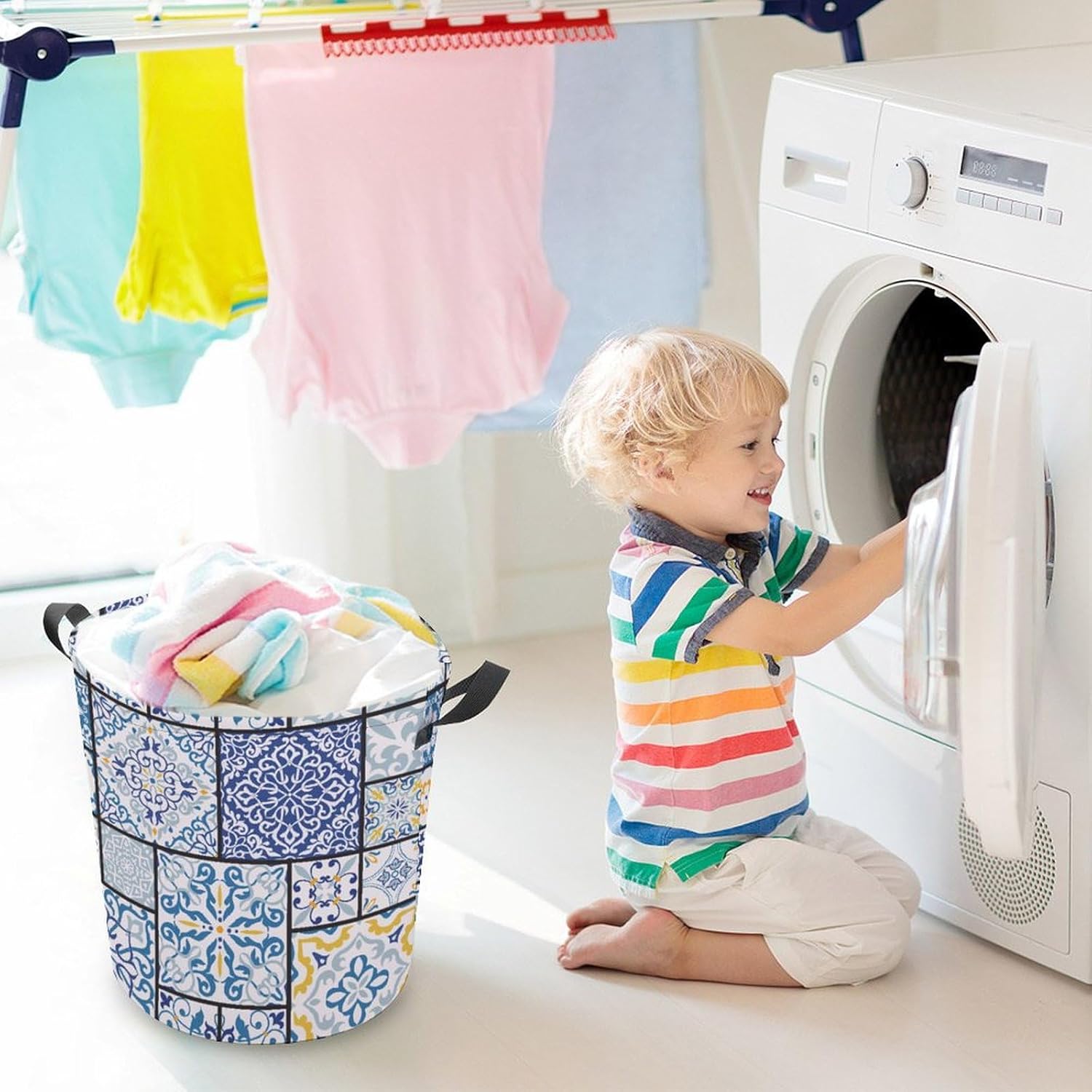 MEIKKO Retro Collapsible Laundry Hmpz with Handle