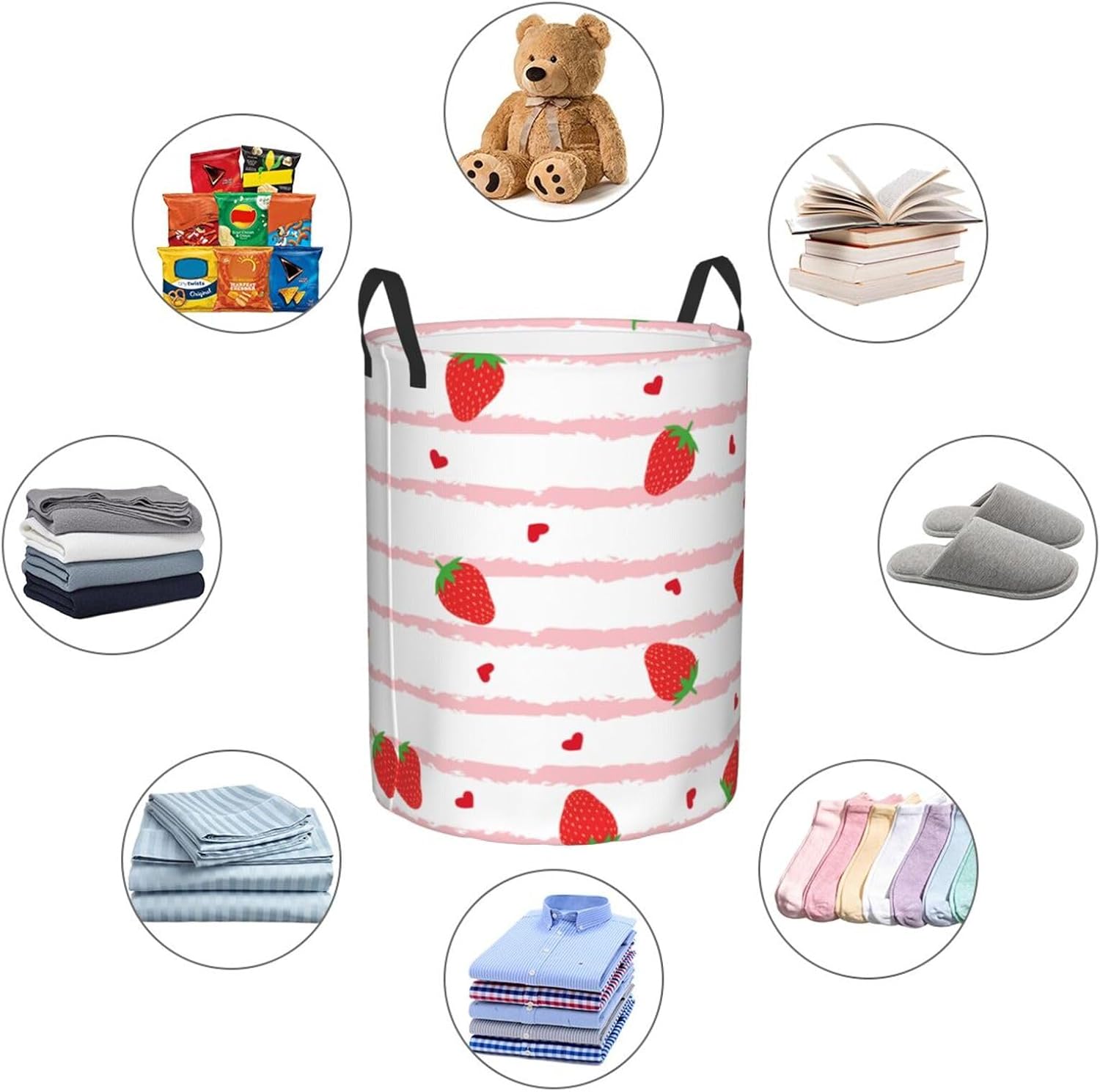 Laundry Basket Love Oxford Cloth Collapsible Laundry Hamper