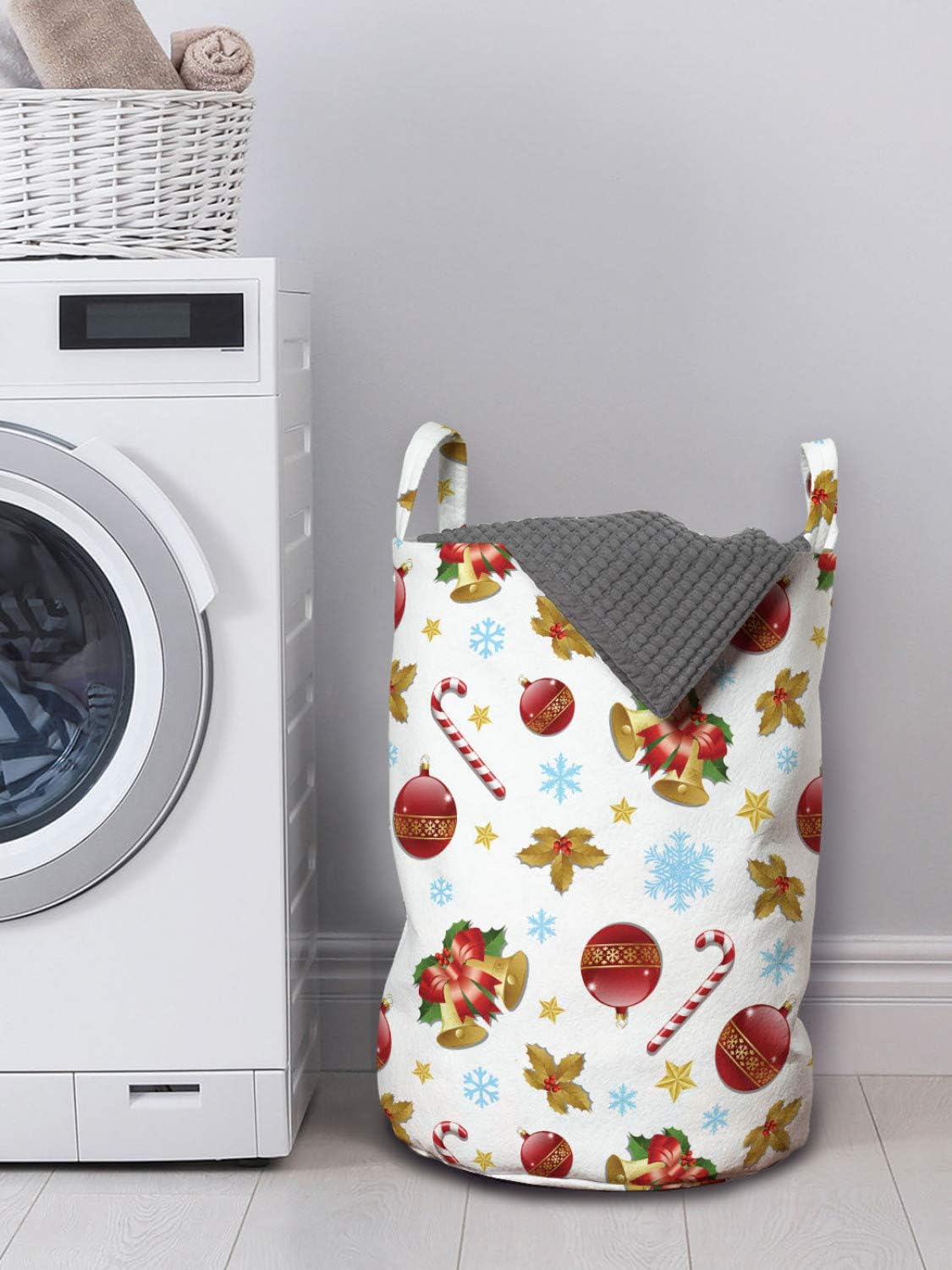 Christmas Laundry Hamper with Twinkling Lights Perfect for Holidays