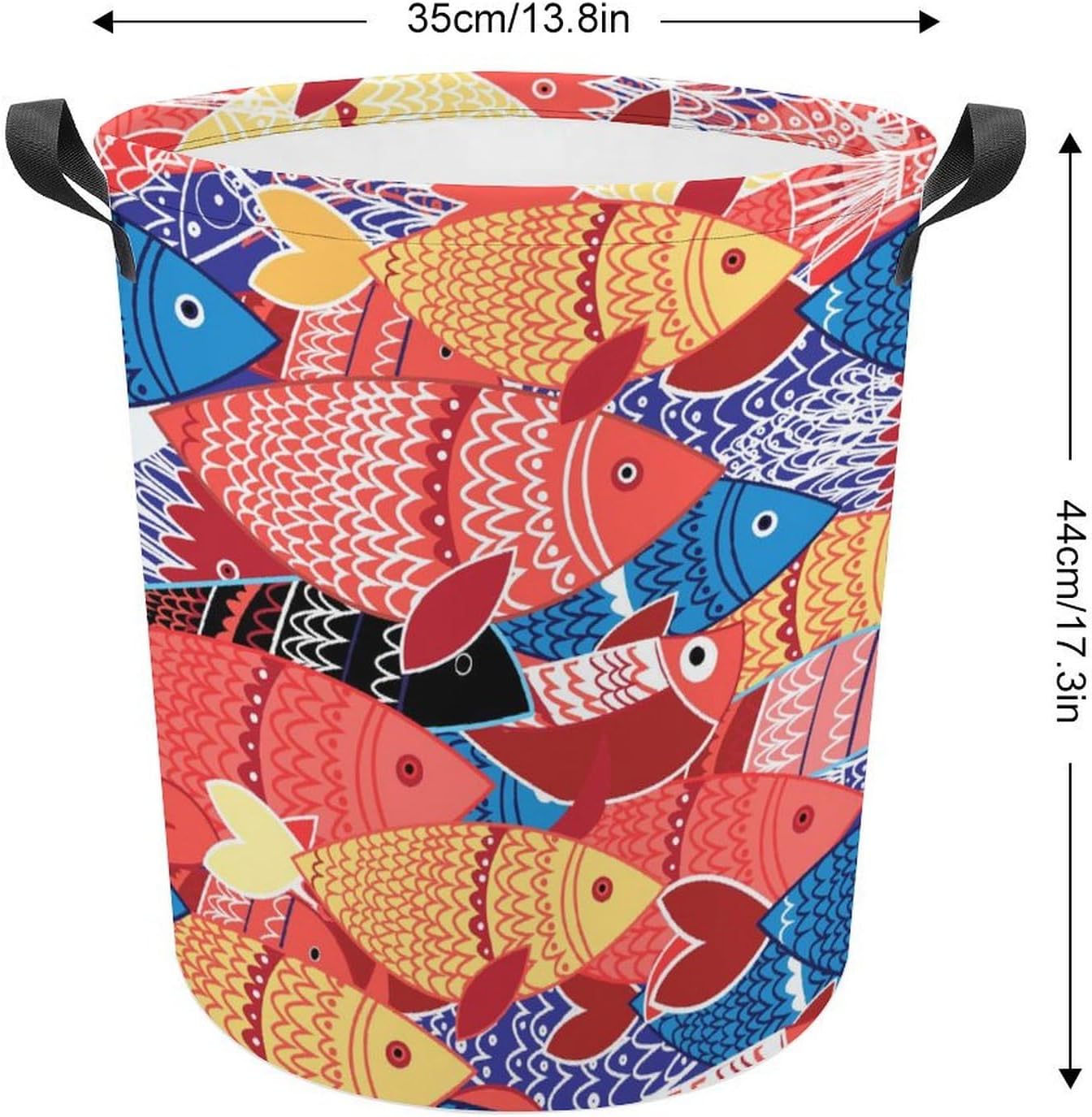 Cute Sea Animal Waterproof Laundry Hamper with Easy Carry Handles