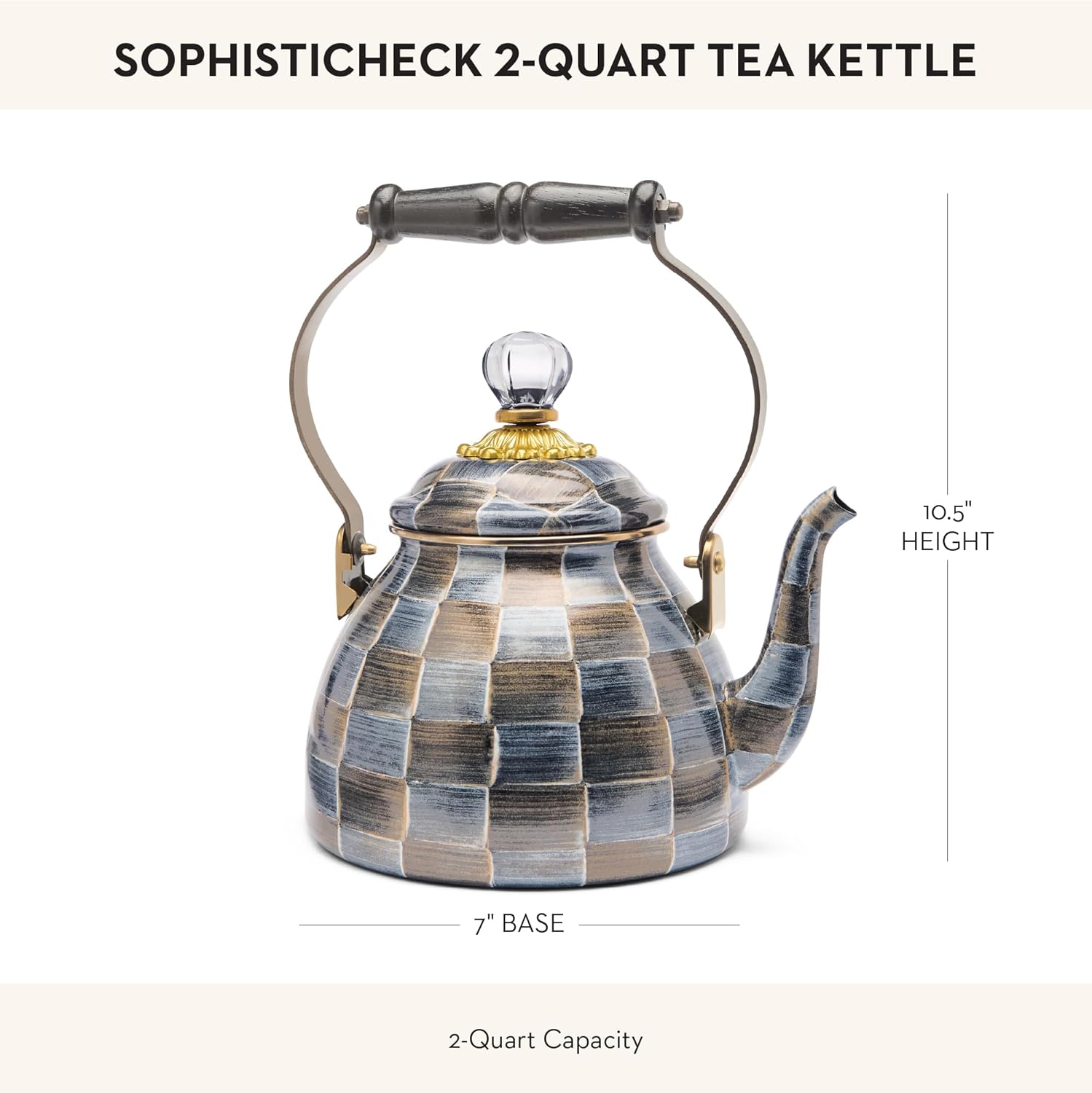 MACKENZIE-CHILDIDS 2-QUART ENAMEL TEA KETTLE