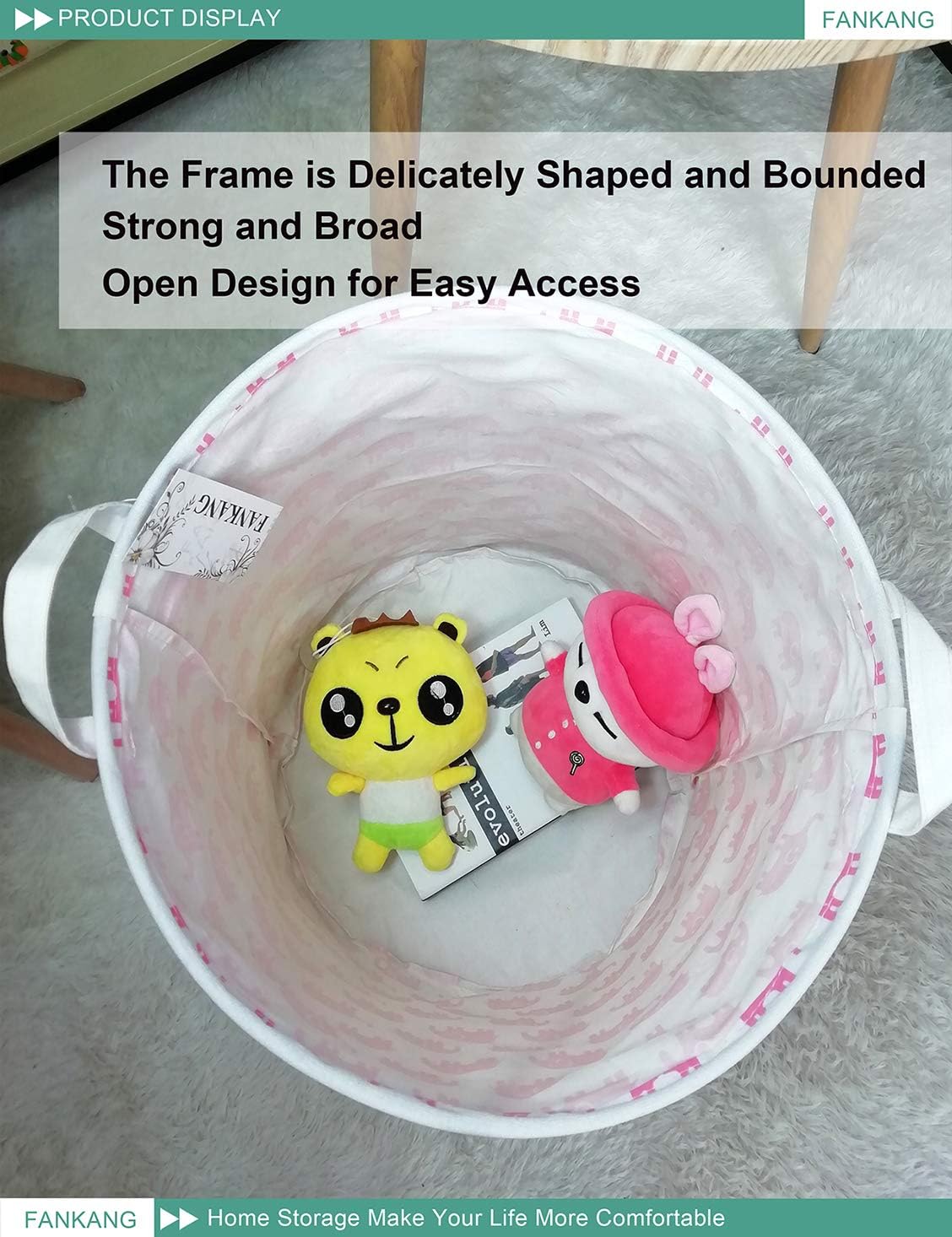 FANKANG Storage Basket Pink Elephant