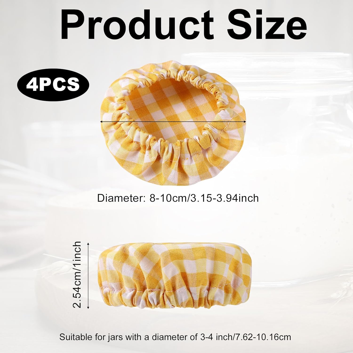 Premium 4-Piece Reusable Cloth Covers for Sourdough Starters Fermenters