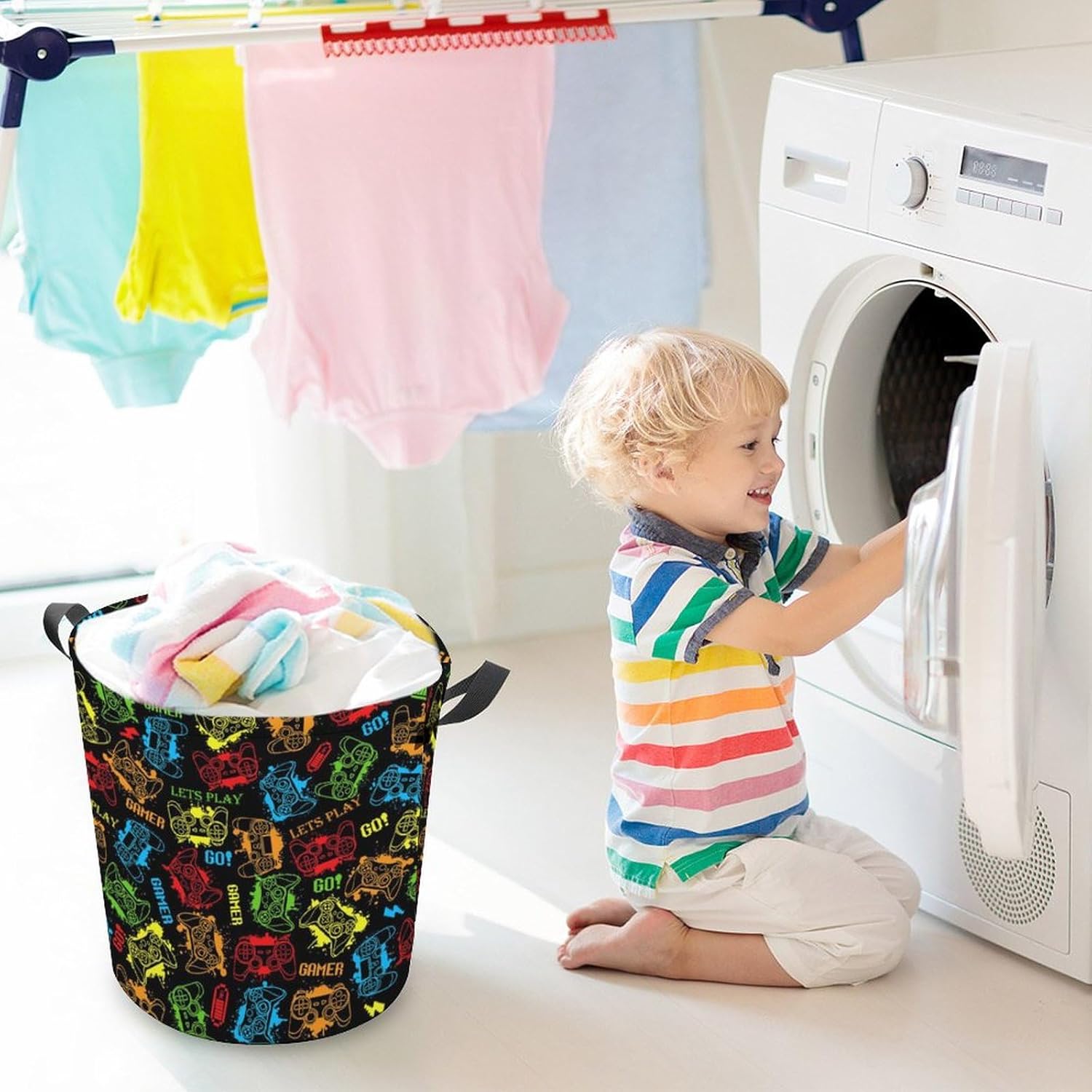 Game Theme Laundry Basket for Gamers