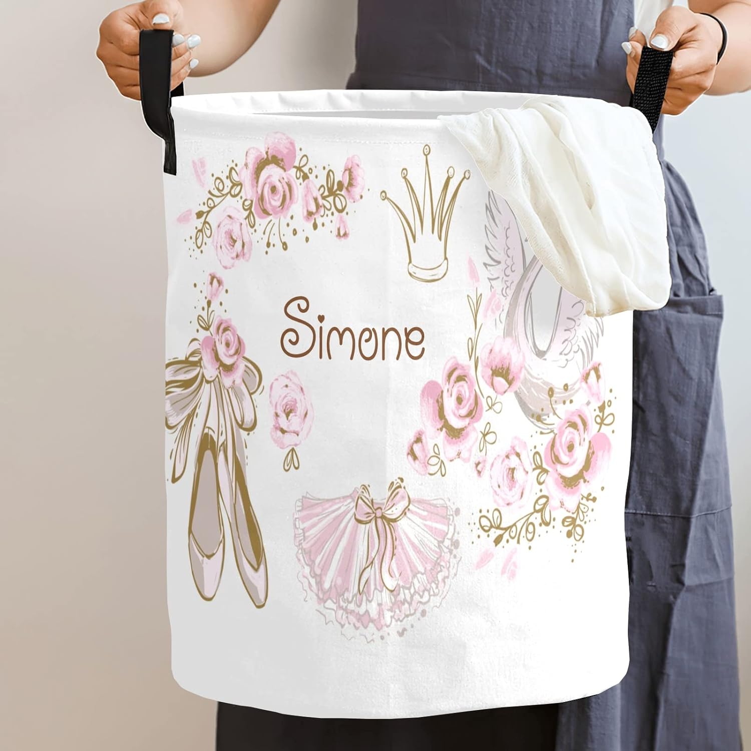Personalized Crown Princess Ballerina Storage Hamper