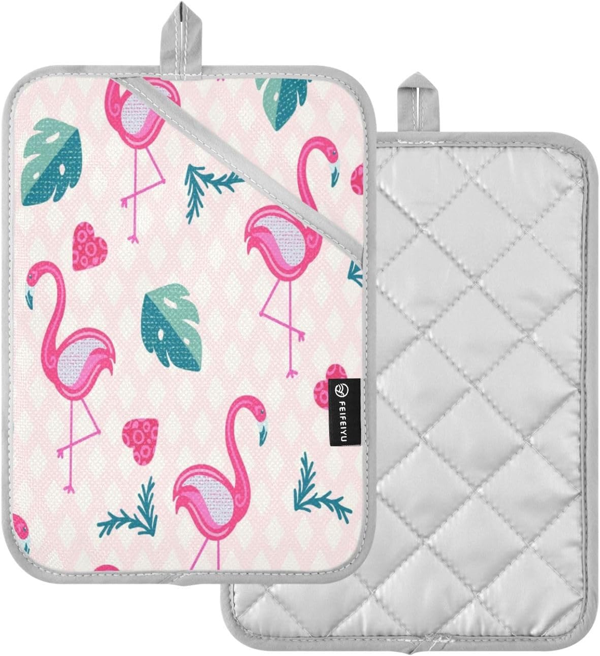 Flamingo Heat-Resistant Potholder Set Protect Oo - Kitchen Essentials for Baking Cooks