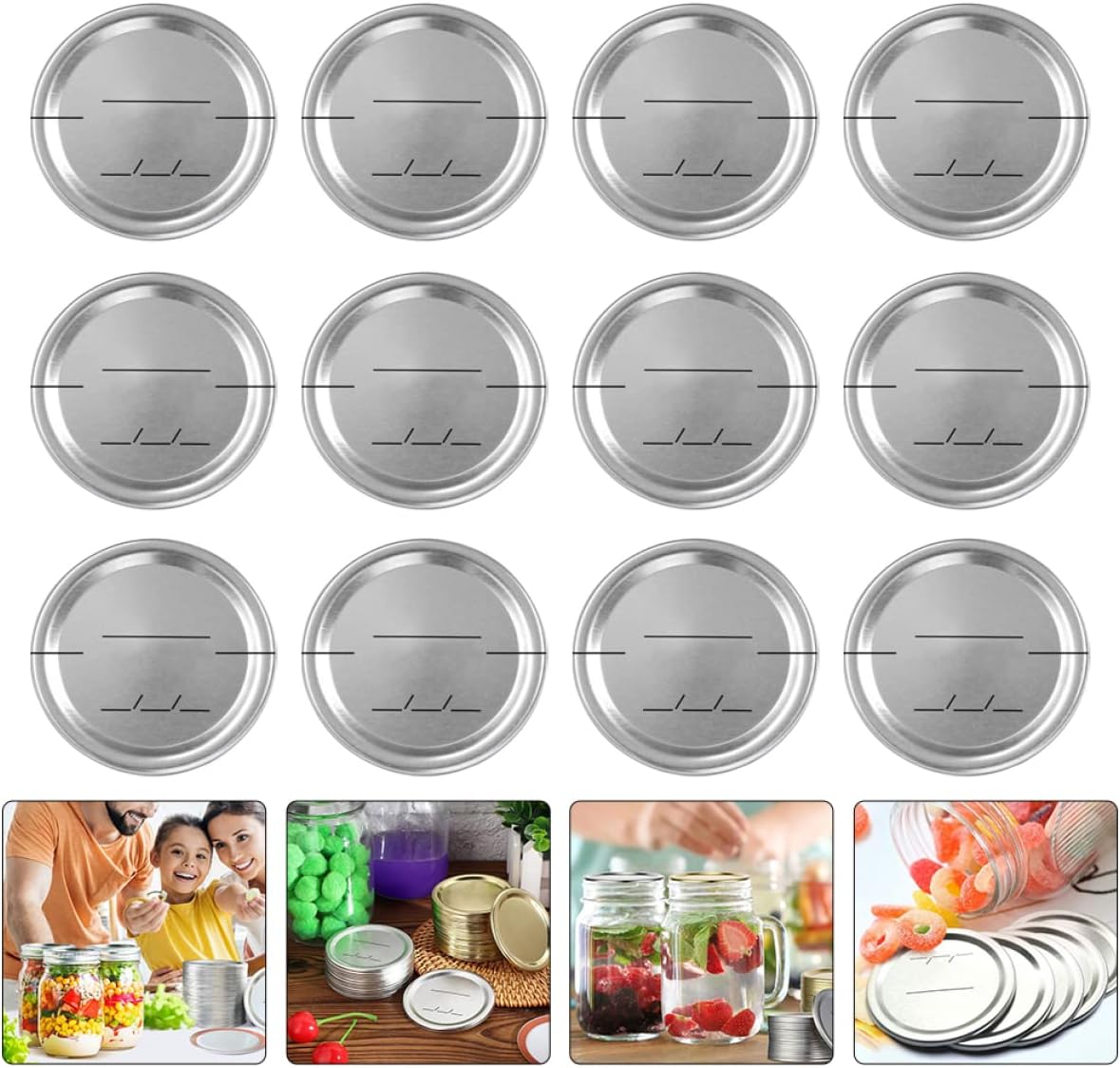 Mason Jar Lids Set of 30 for Canning Macrame and Home Use