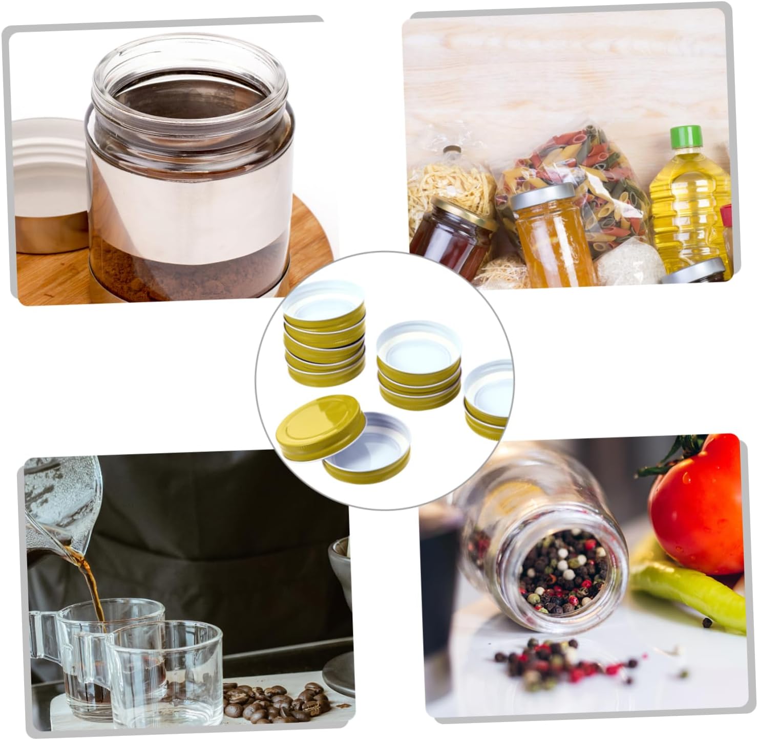 12-Piece Mason Jar Lids Preserve Jars Keep Contents Fresh
