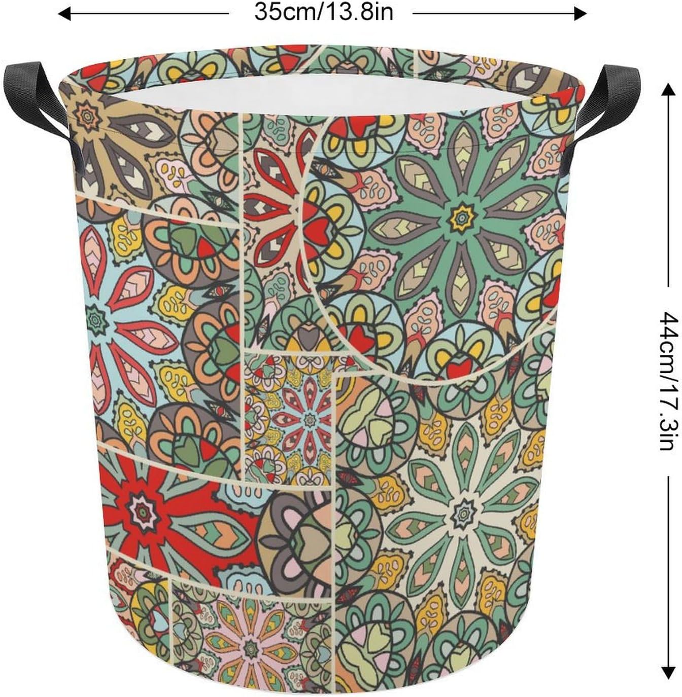 Ethnic Mosaic laundry hampers with Easy Carry Handles