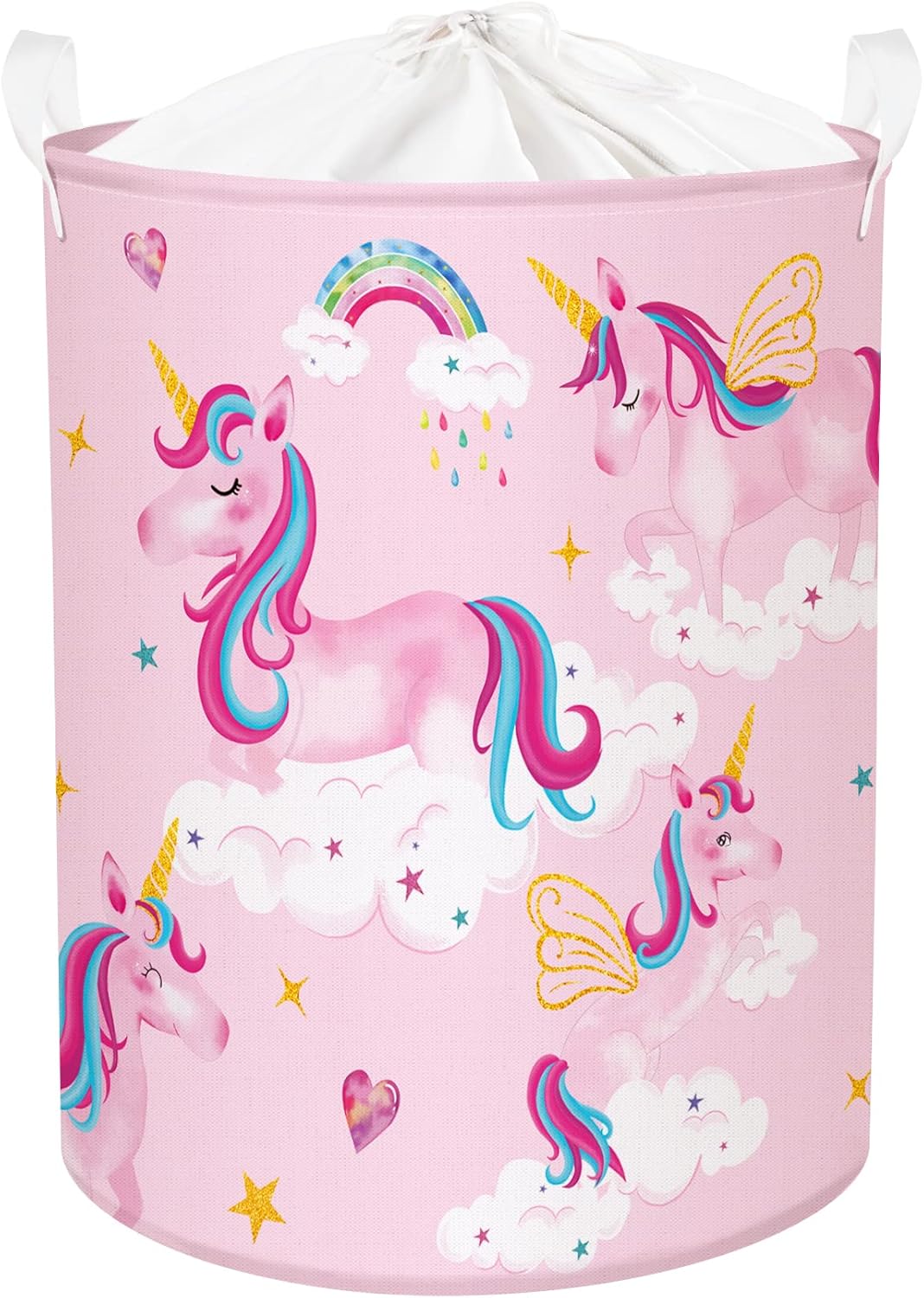 Rainbow Unicorn Laundry Basket 45L nursery storage