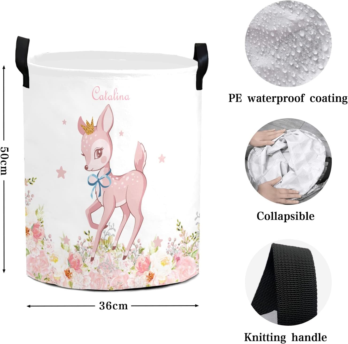 50cm x 36cm Waterproof Laundry Basket with Custom Design